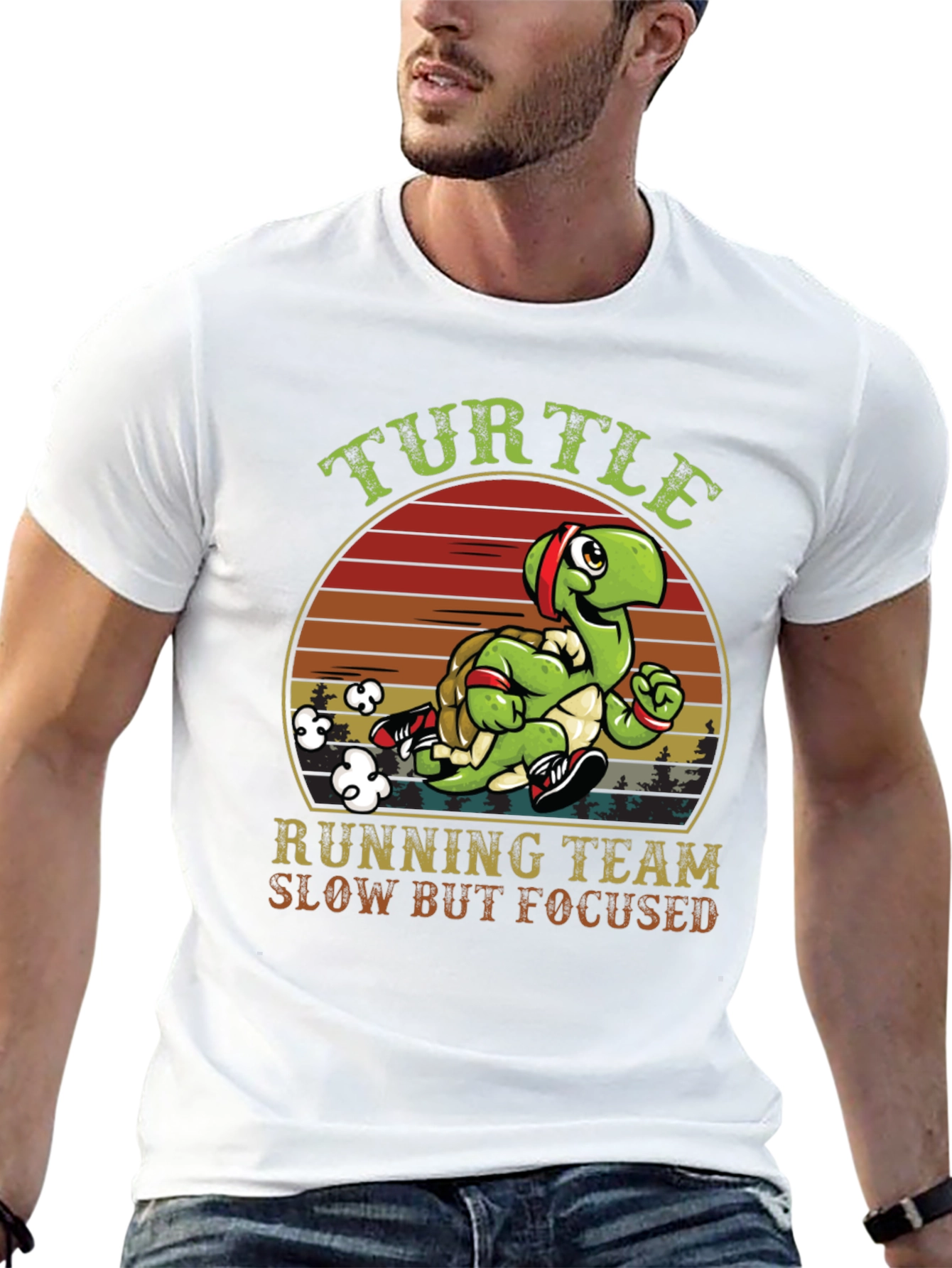 Turtle Running Team T-Shirt - Slow But Focused