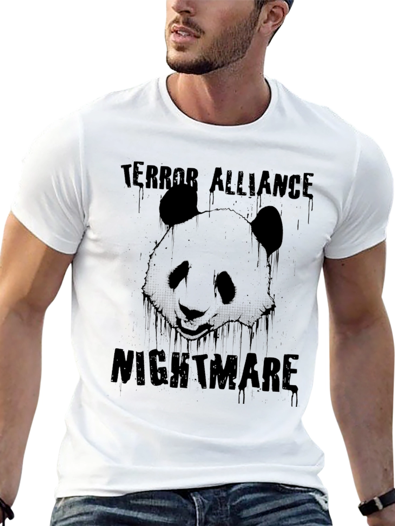 Terror Alliance Nightmare Panda Graphic Tee - Black