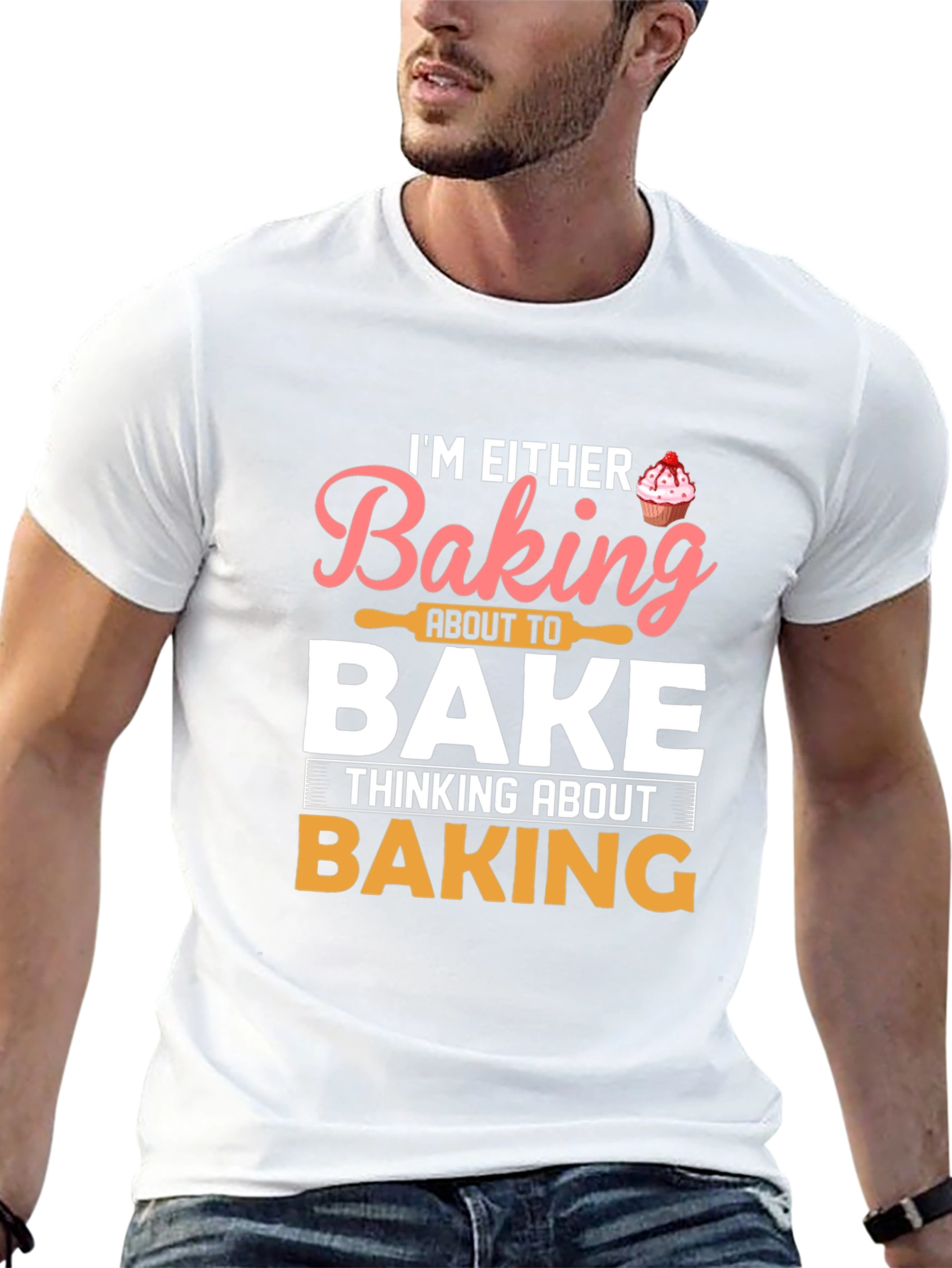 Baking T-Shirt - Im Either Baking Tee