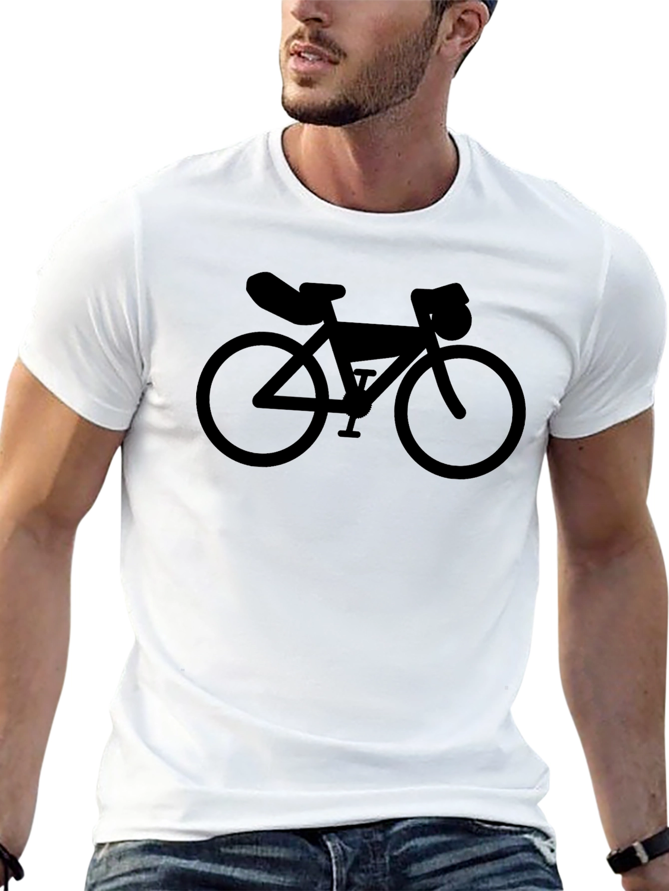 Bicycle Touring Graphic Tee - Black