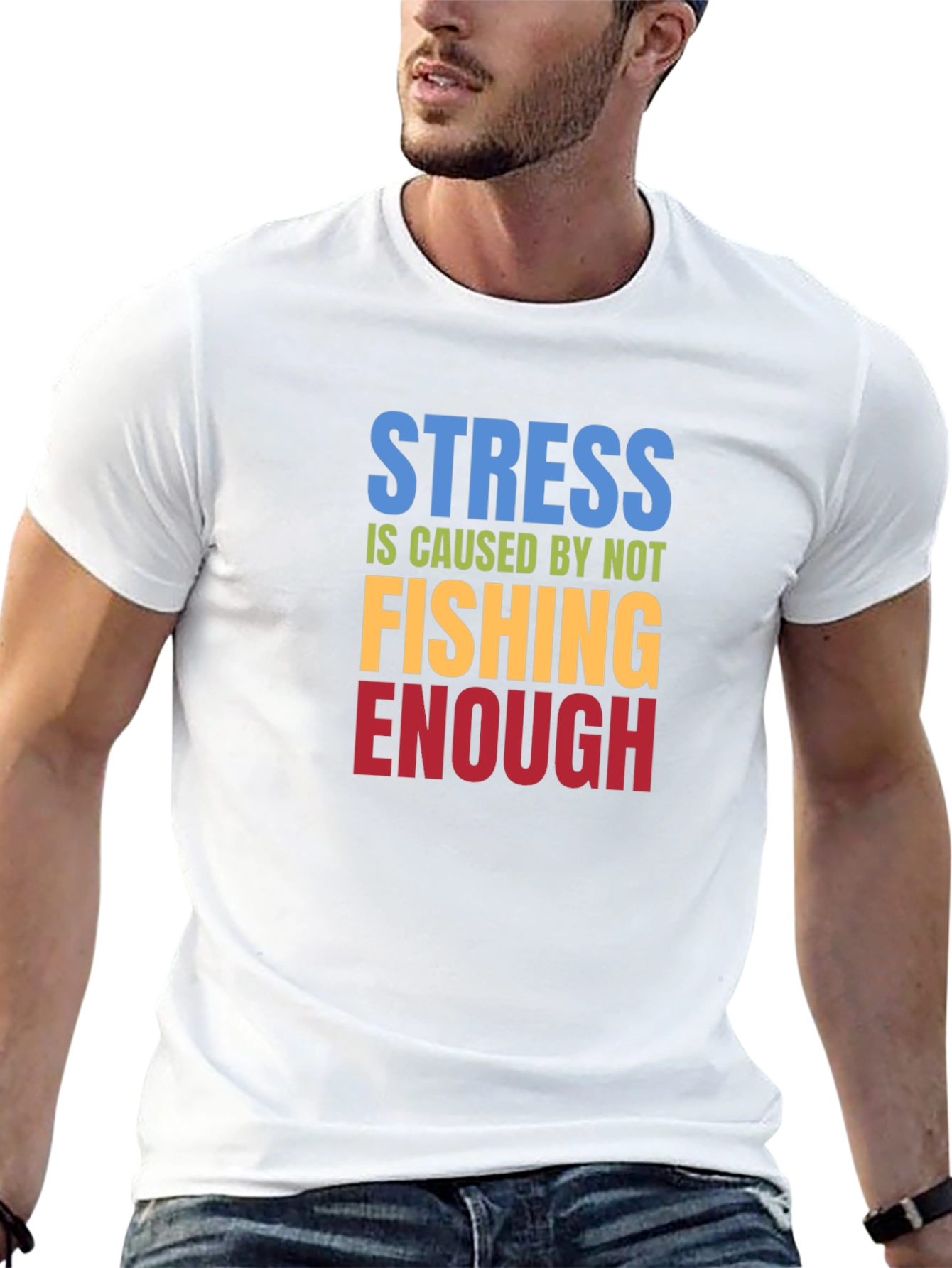 Stress Fishing T-Shirt - Funny Graphic Tee