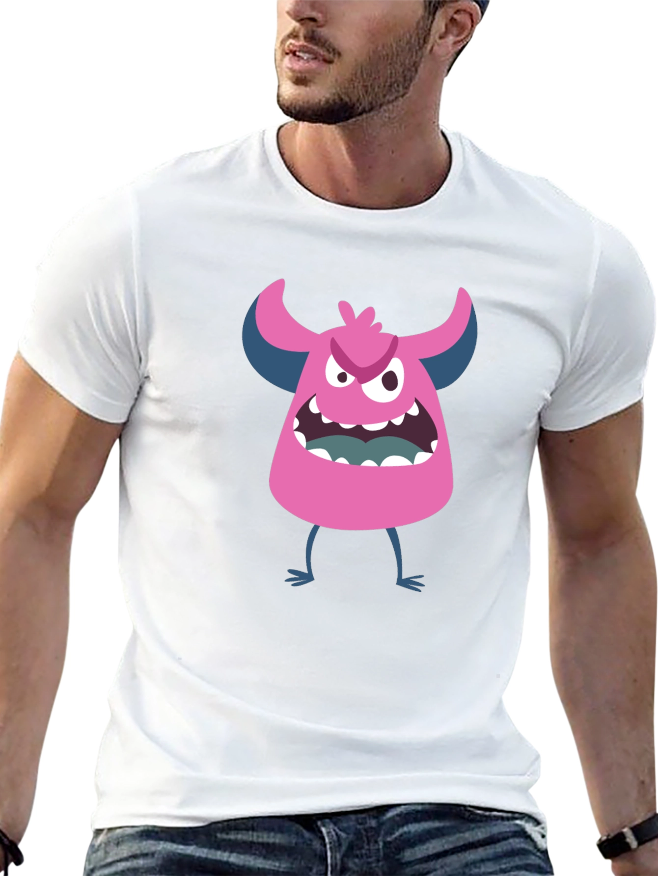 Monster Graphic T-Shirt - Black