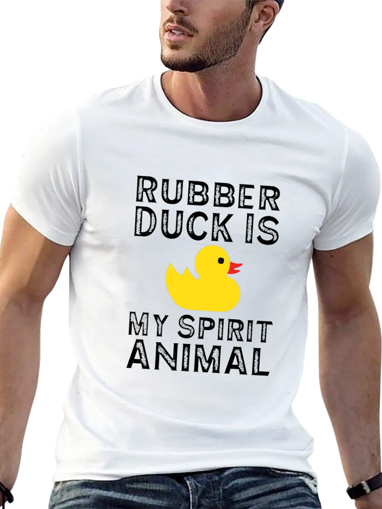 Rubber Duck Spirit Animal Graphic Tee - Black