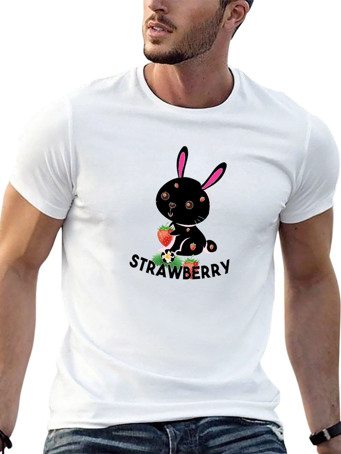 Strawberry Bunny Graphic T-Shirt