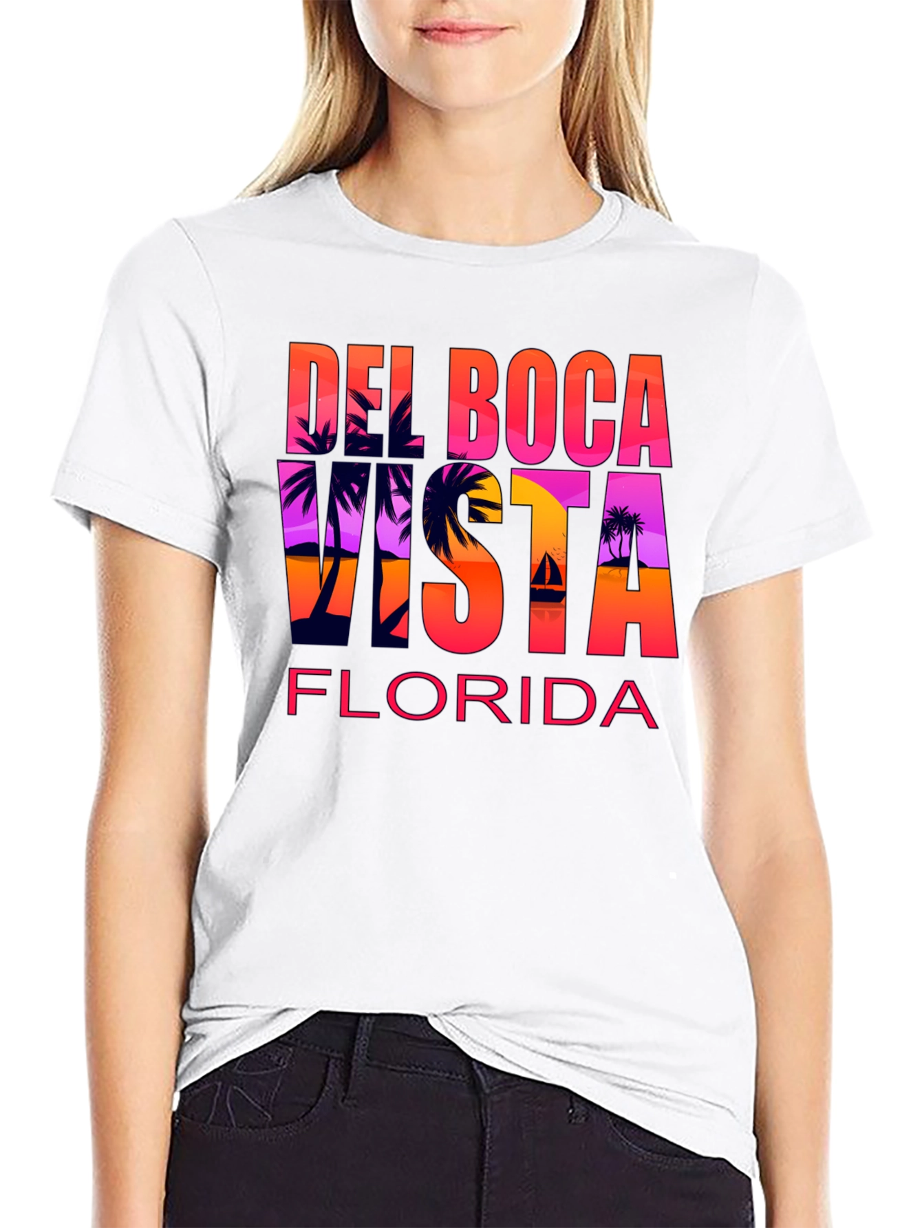 Del Boca Vista Florida T-Shirt - Black