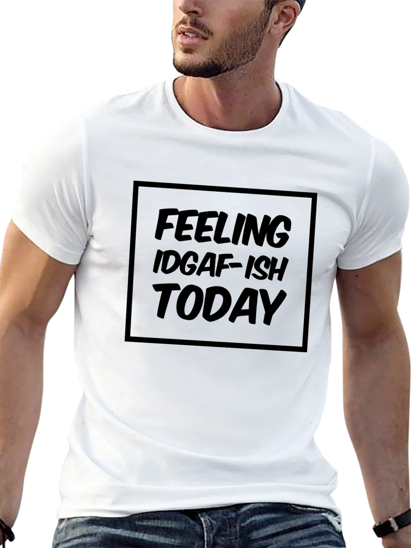 IDGAF-ISH Graphic Tee - Black Casual Shirt