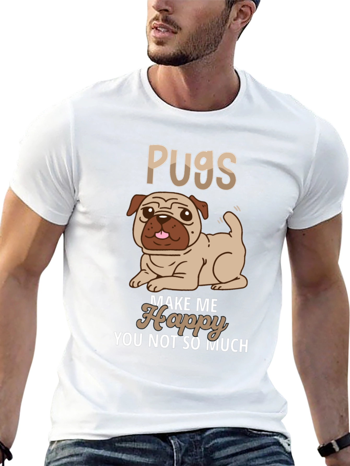 Pugs Make Me Happy T-Shirt