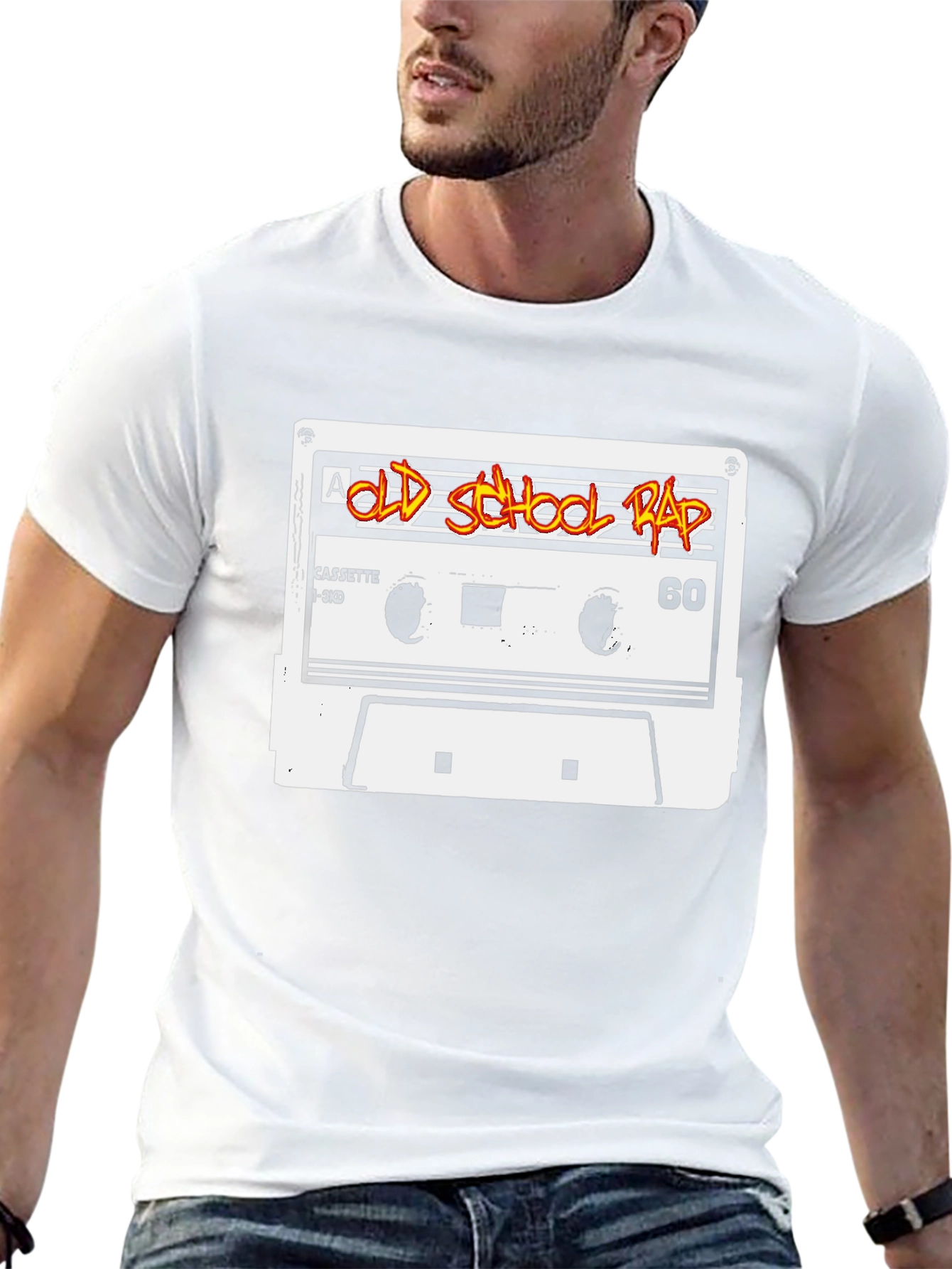 Old School Rap Cassette Tape Black T-Shirt