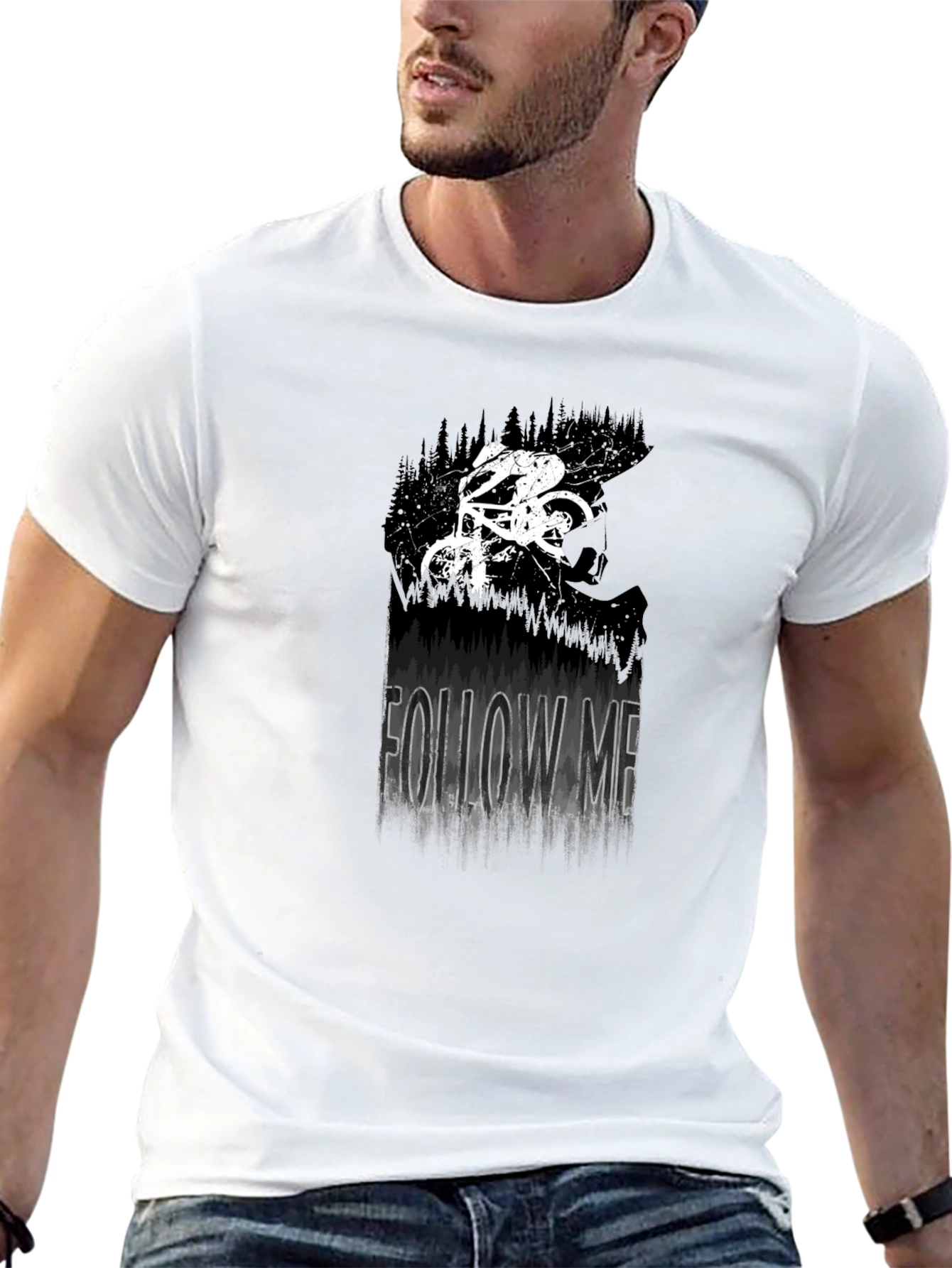 Follow Me Mountain Biker Graphic Tee