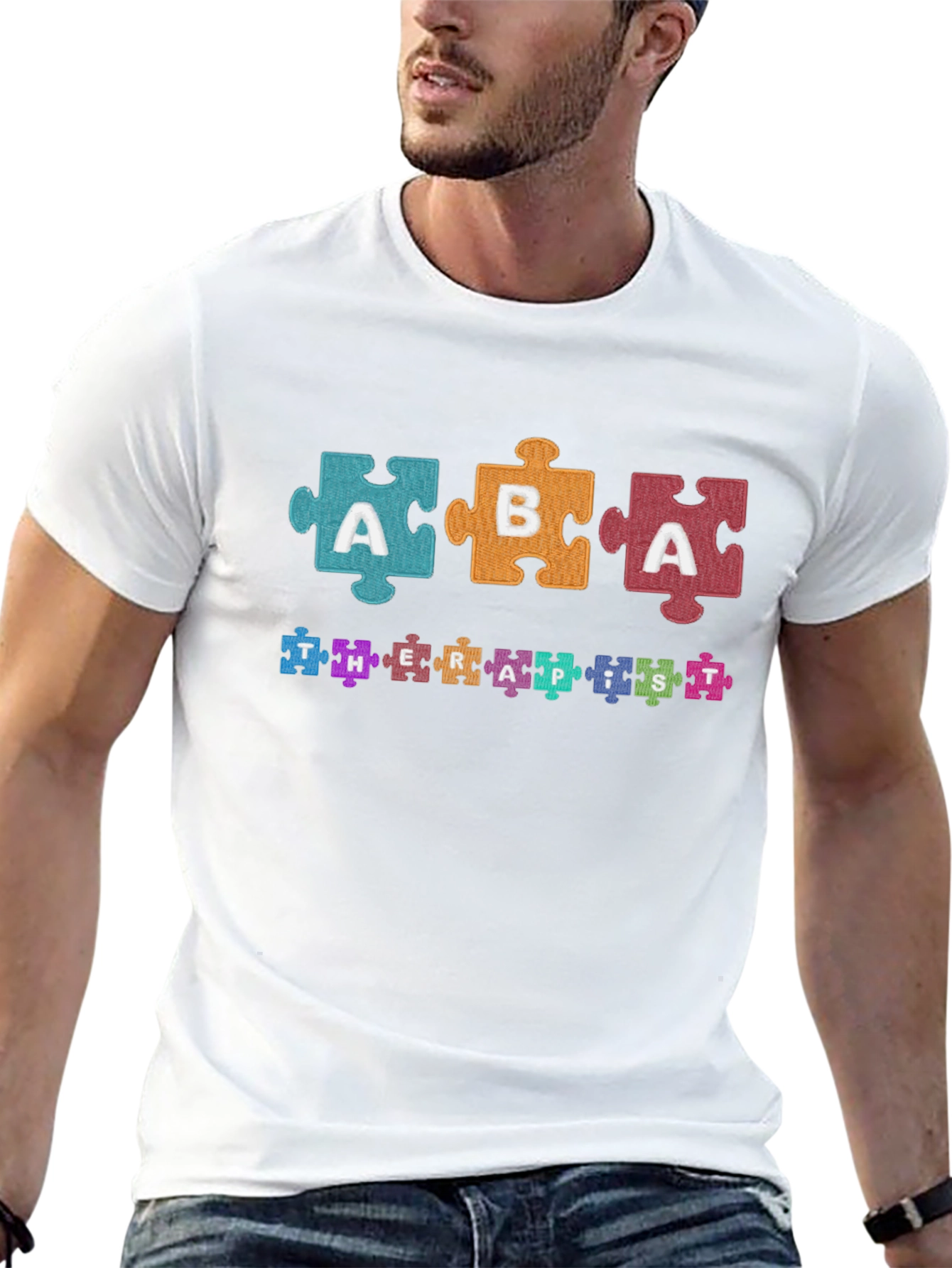 ABA Therapist Jigsaw Puzzle T-Shirt