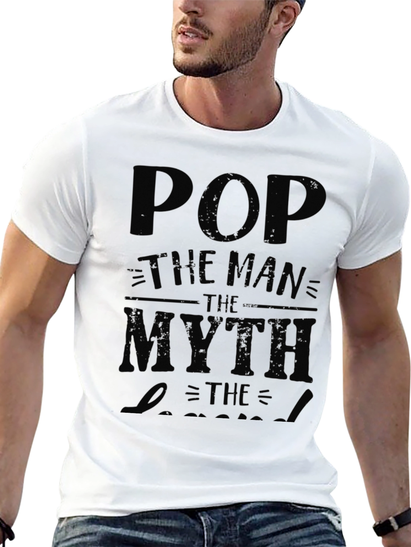 Pop The Man The Myth The Legend Black T-Shirt
