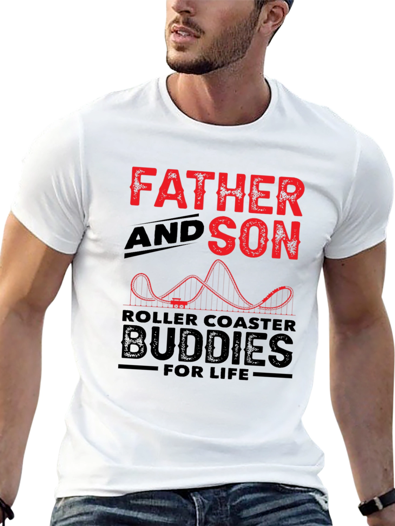 Father and Son Roller Coaster Buddies T-Shirt
