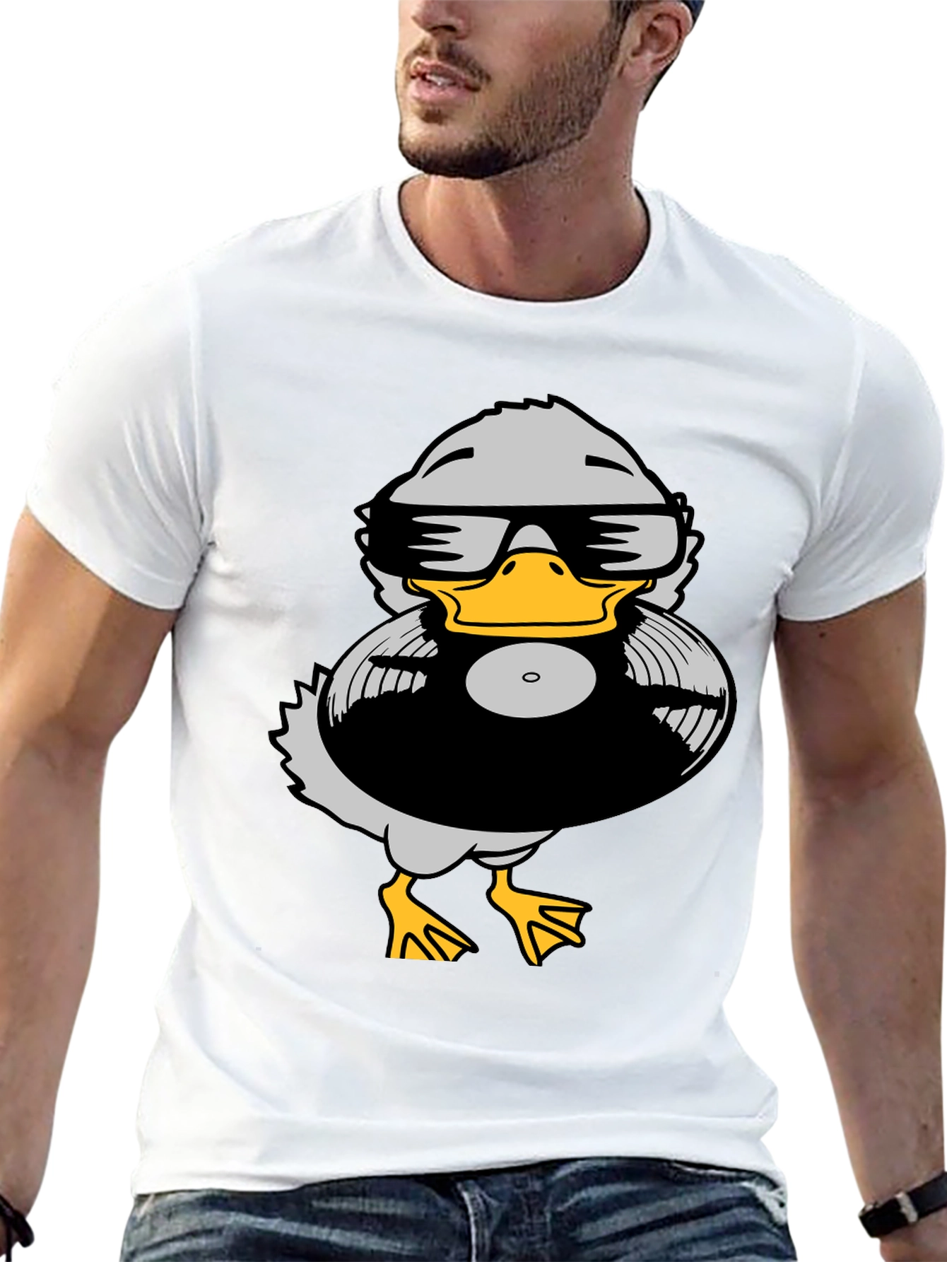 Duck DJ Graphic Tee - Black