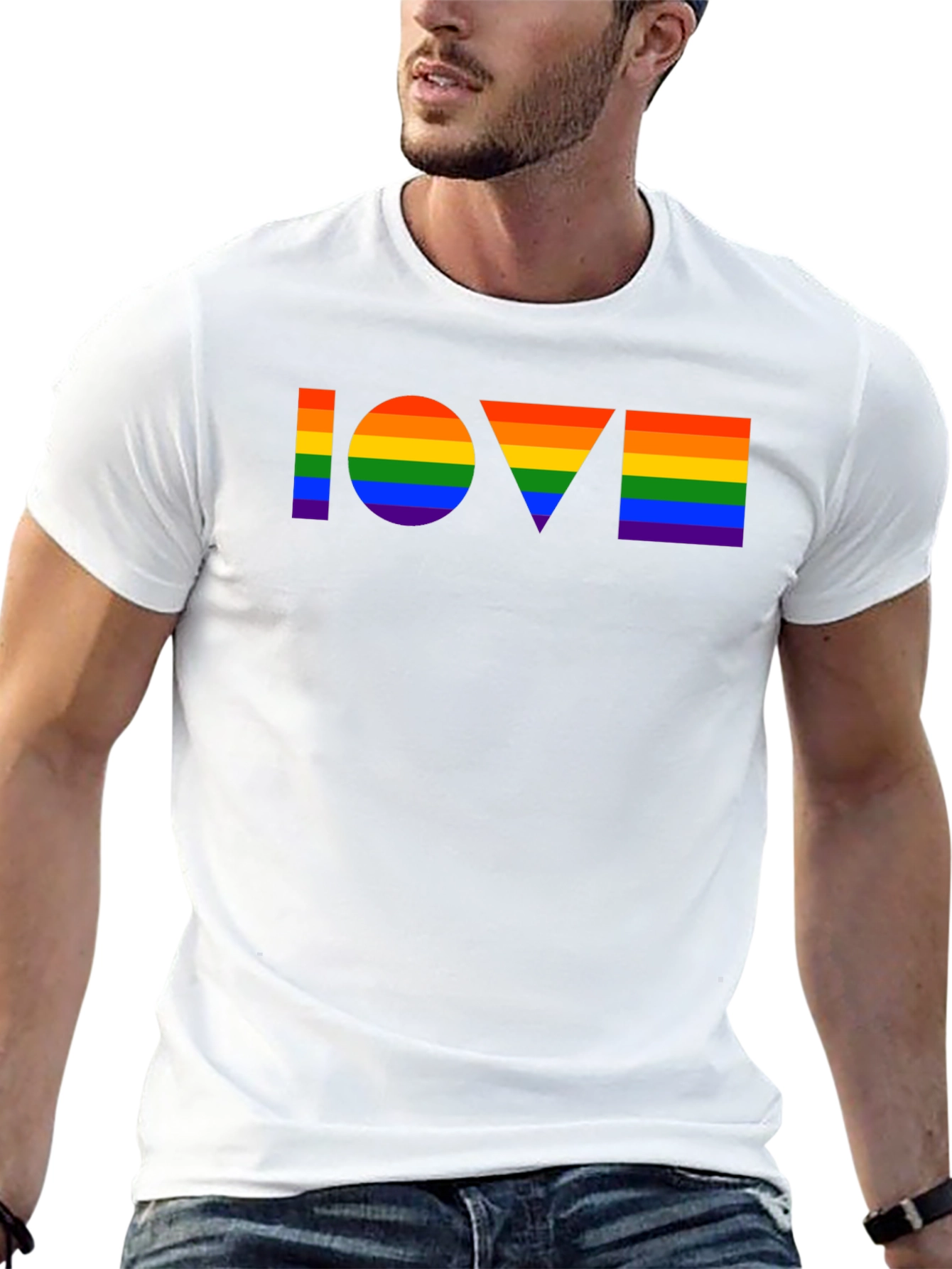 Pride LOVE T-Shirt - Rainbow LGBT Graphic Tee