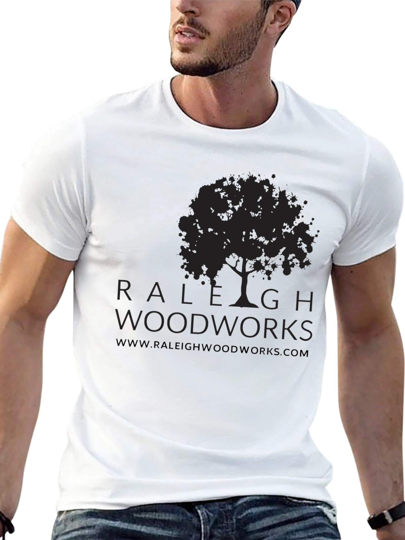 Raleigh Woodworks Black Graphic Tee