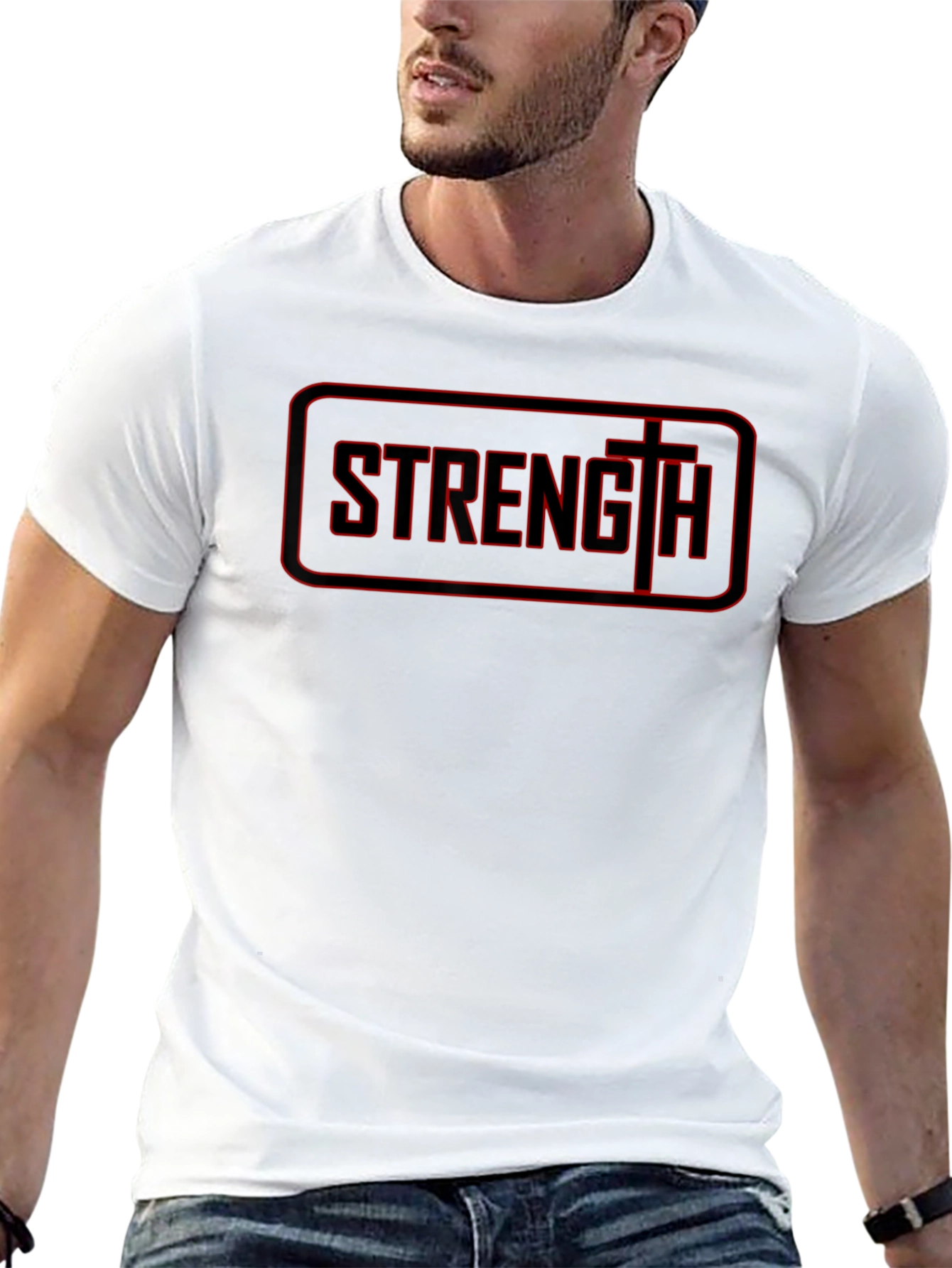 Strength Graphic T-Shirt: Bold Christian Design