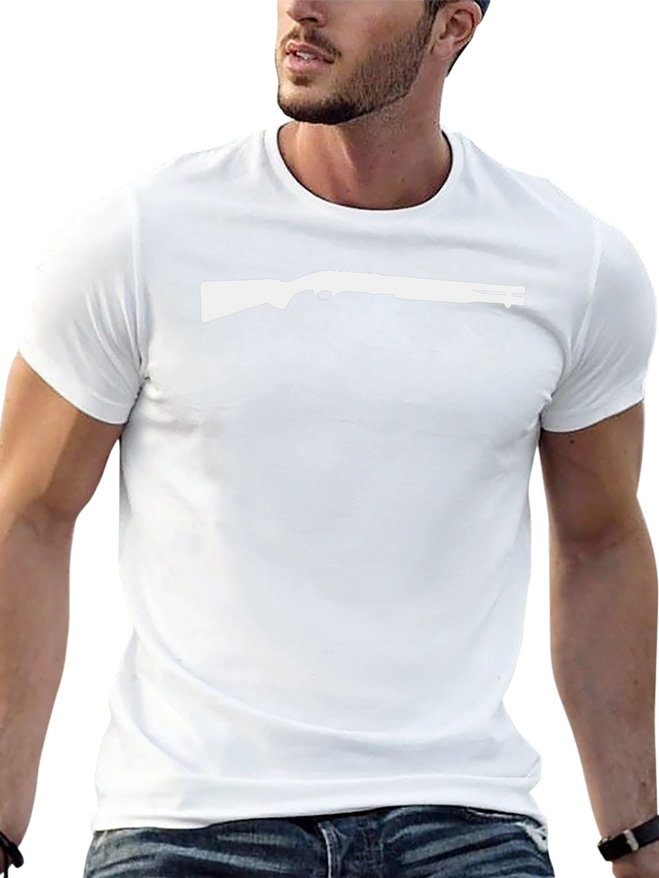 Shotgun Silhouette Tee - Mens Black Graphic T-Shirt