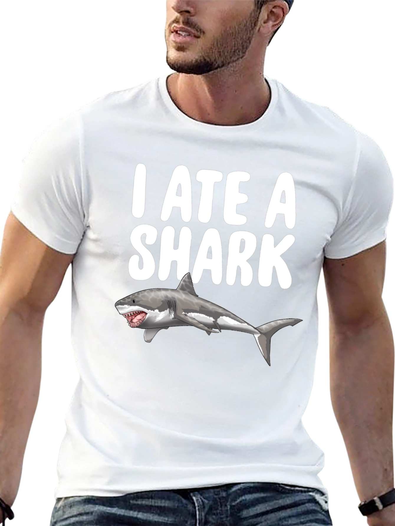 I Ate a Shark Funny Graphic T-Shirt