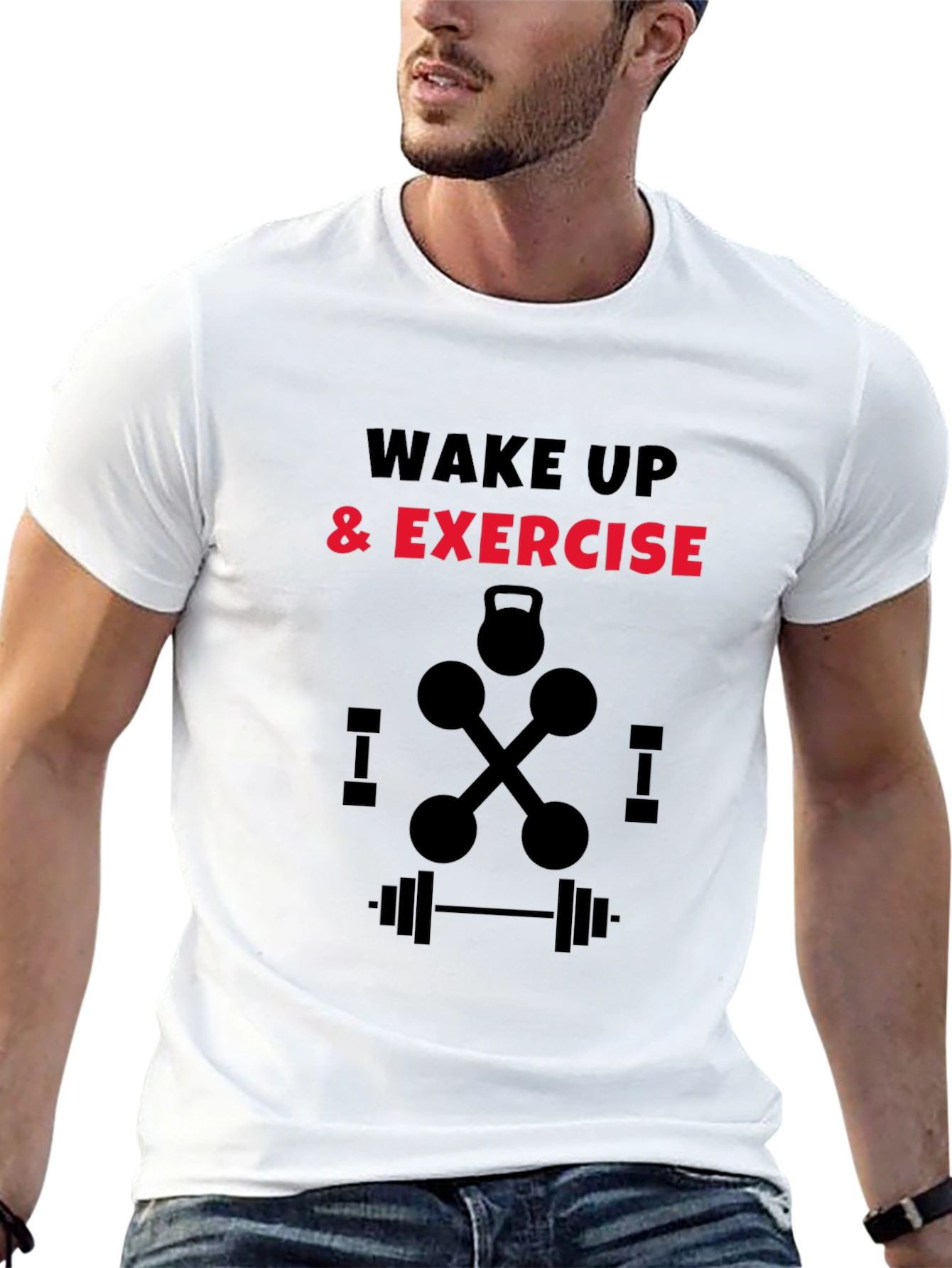 Wake Up & Exercise Graphic Tee - Fitness Motivation