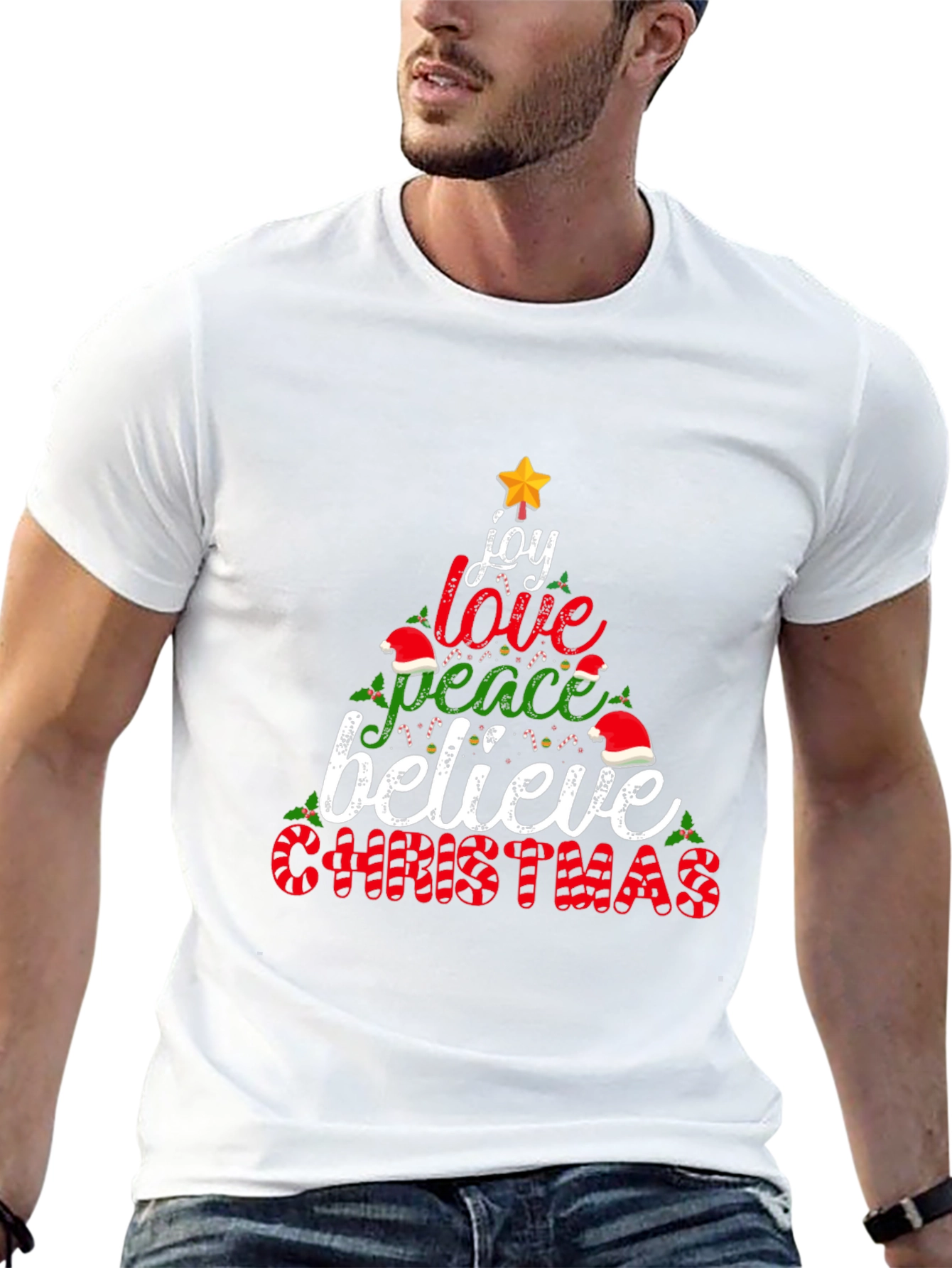 Christmas Joy Love Peace Believe T-Shirt