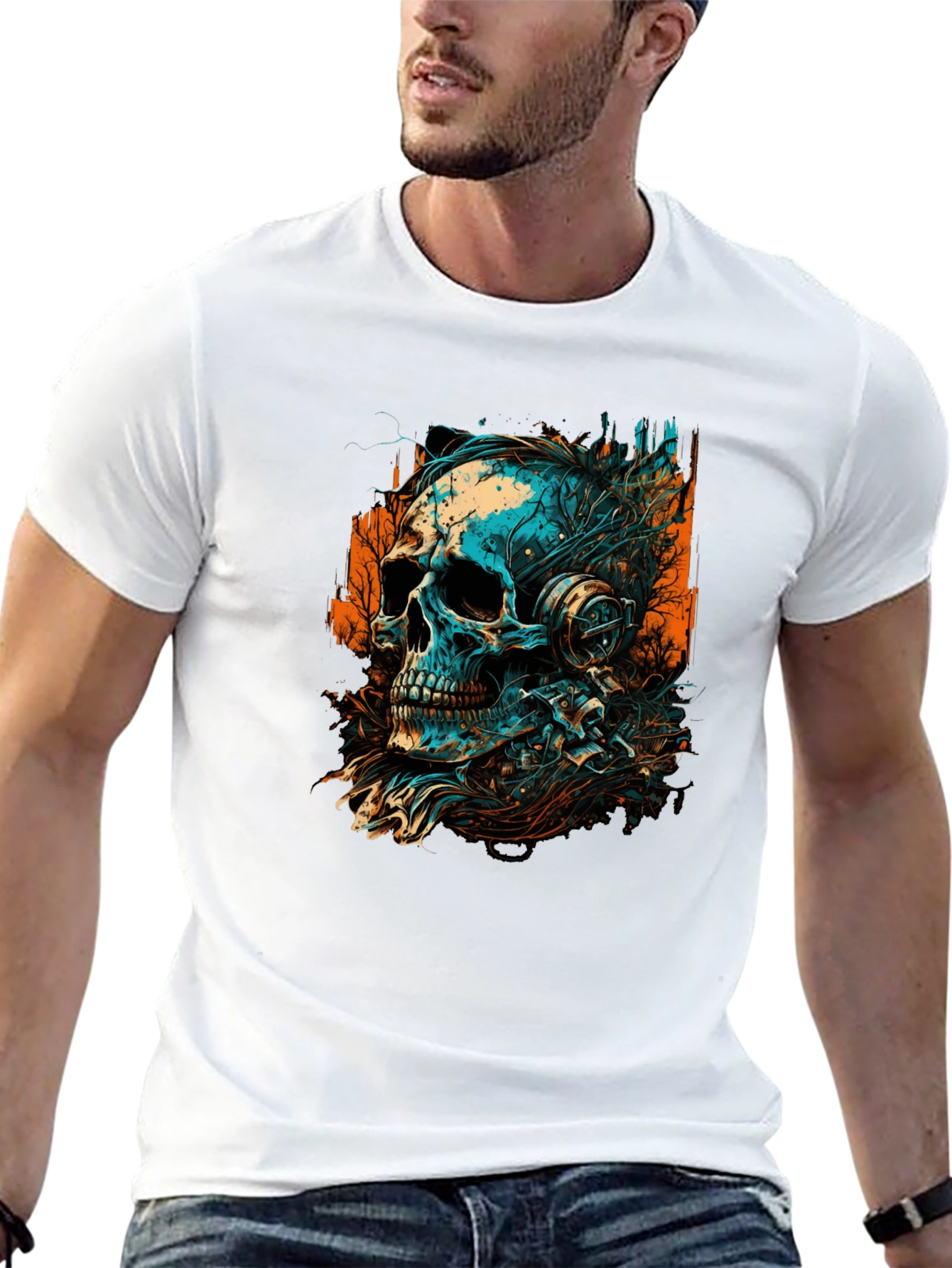 Skull Graphic Tee - Edgy Streetwear