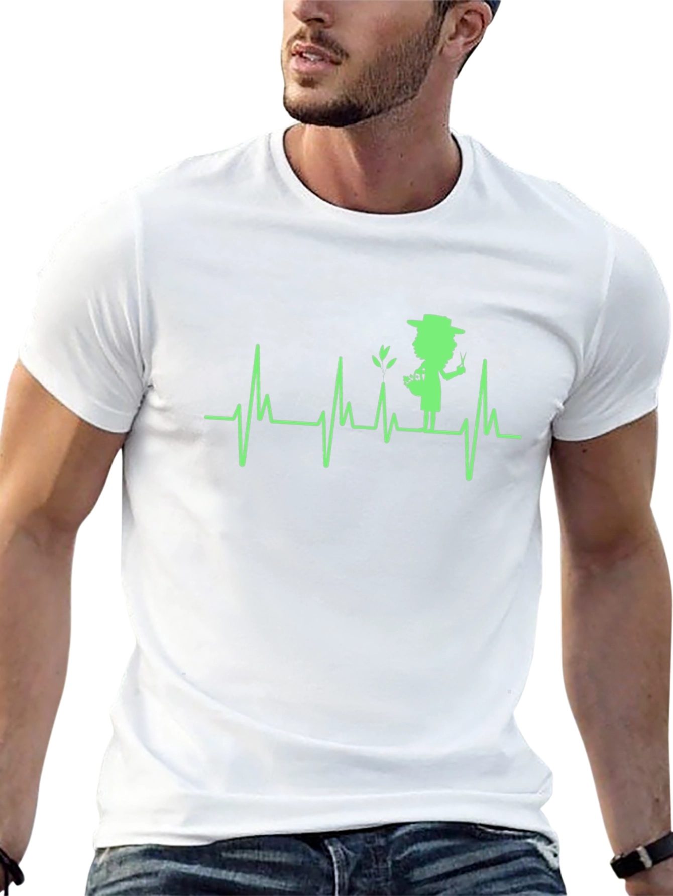 Gardener Heartbeat Black T-Shirt