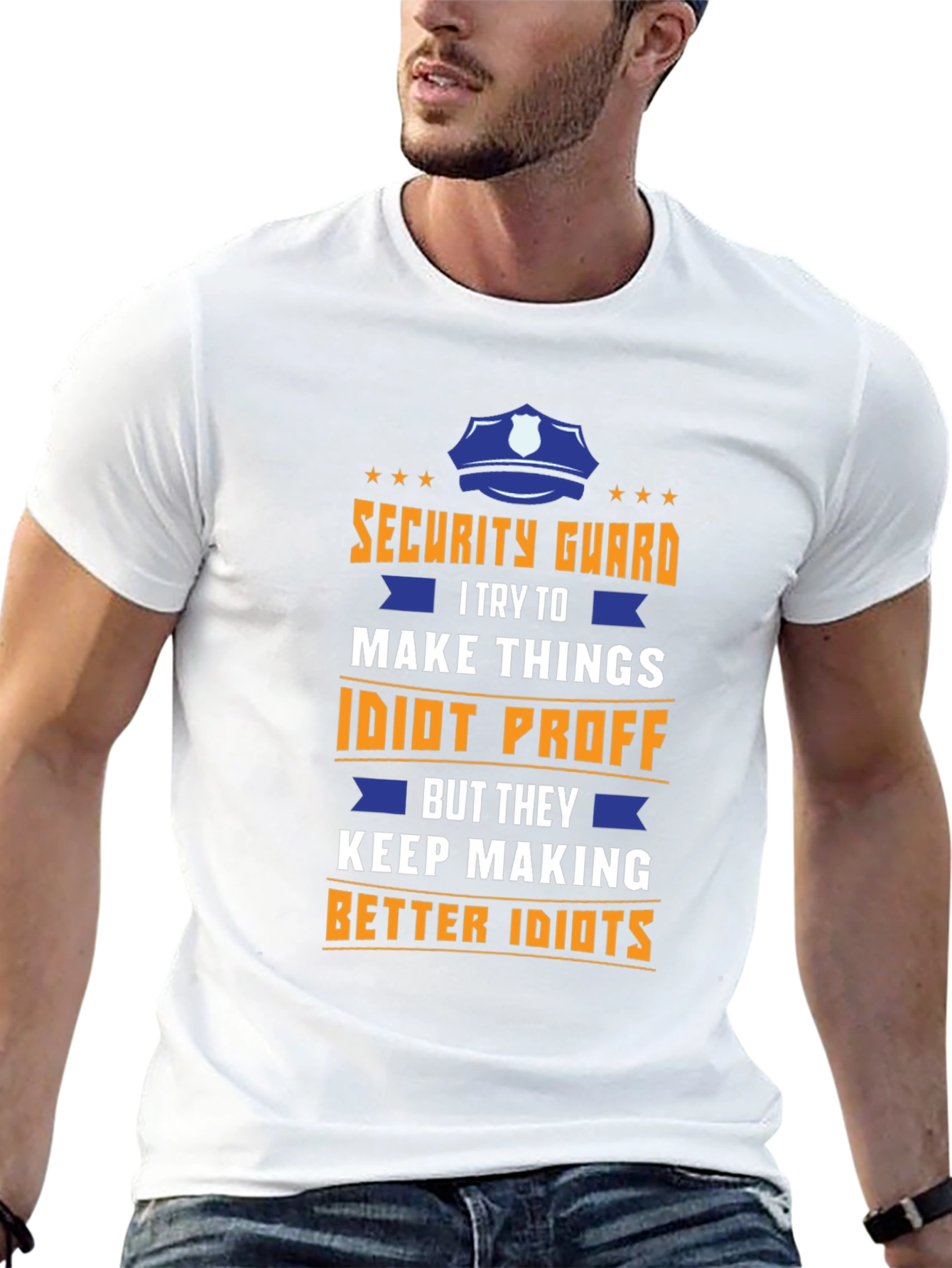 Security Guard Idiot Proof T-Shirt Funny Job Tee