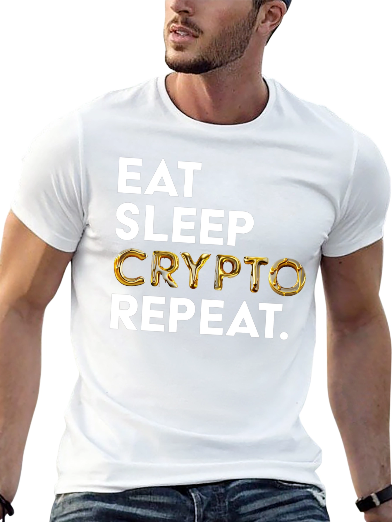 Eat Sleep Crypto Repeat Black T-Shirt