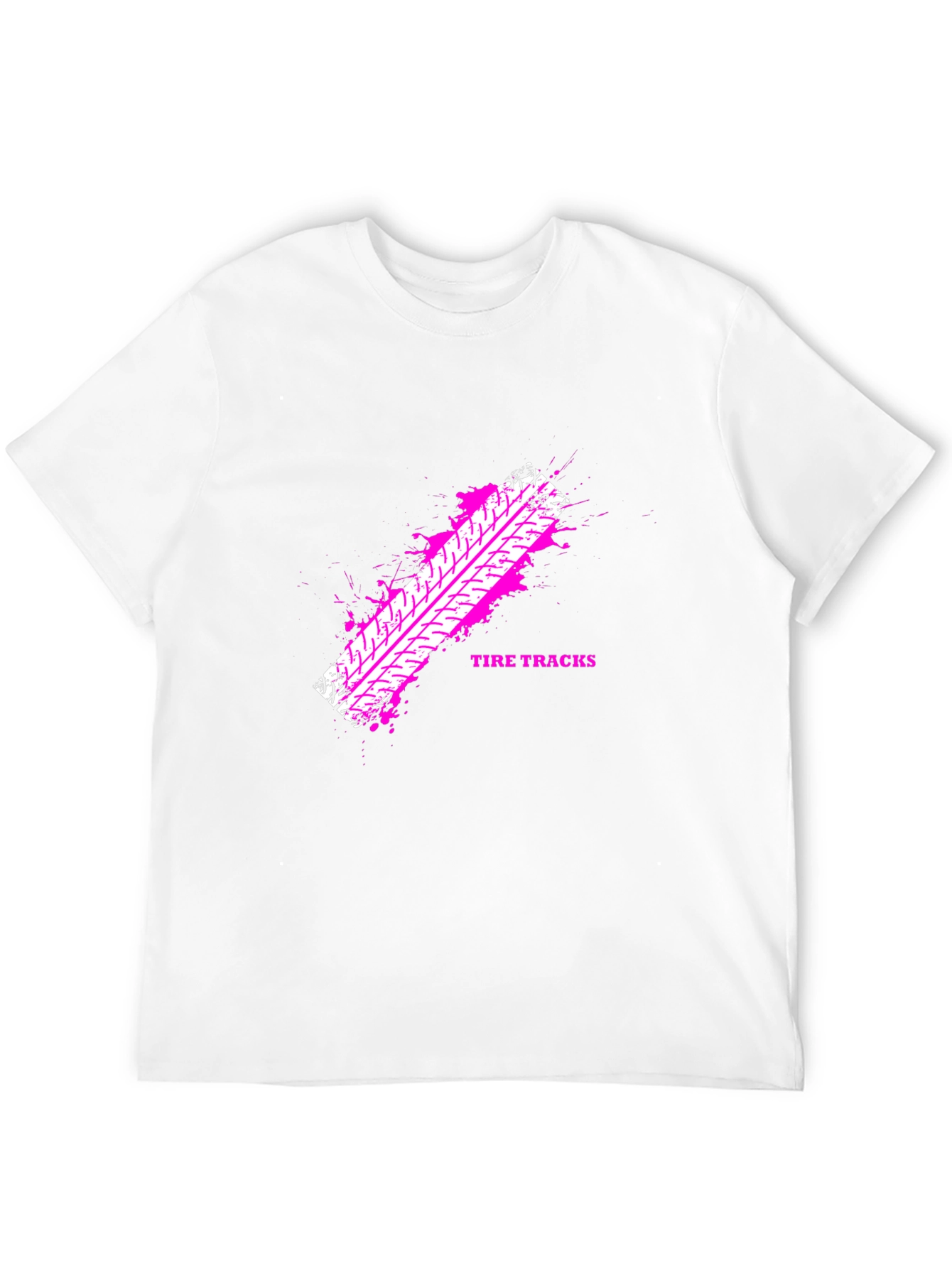 Tire Tracks Graphic T-Shirt - Black Cotton Tee