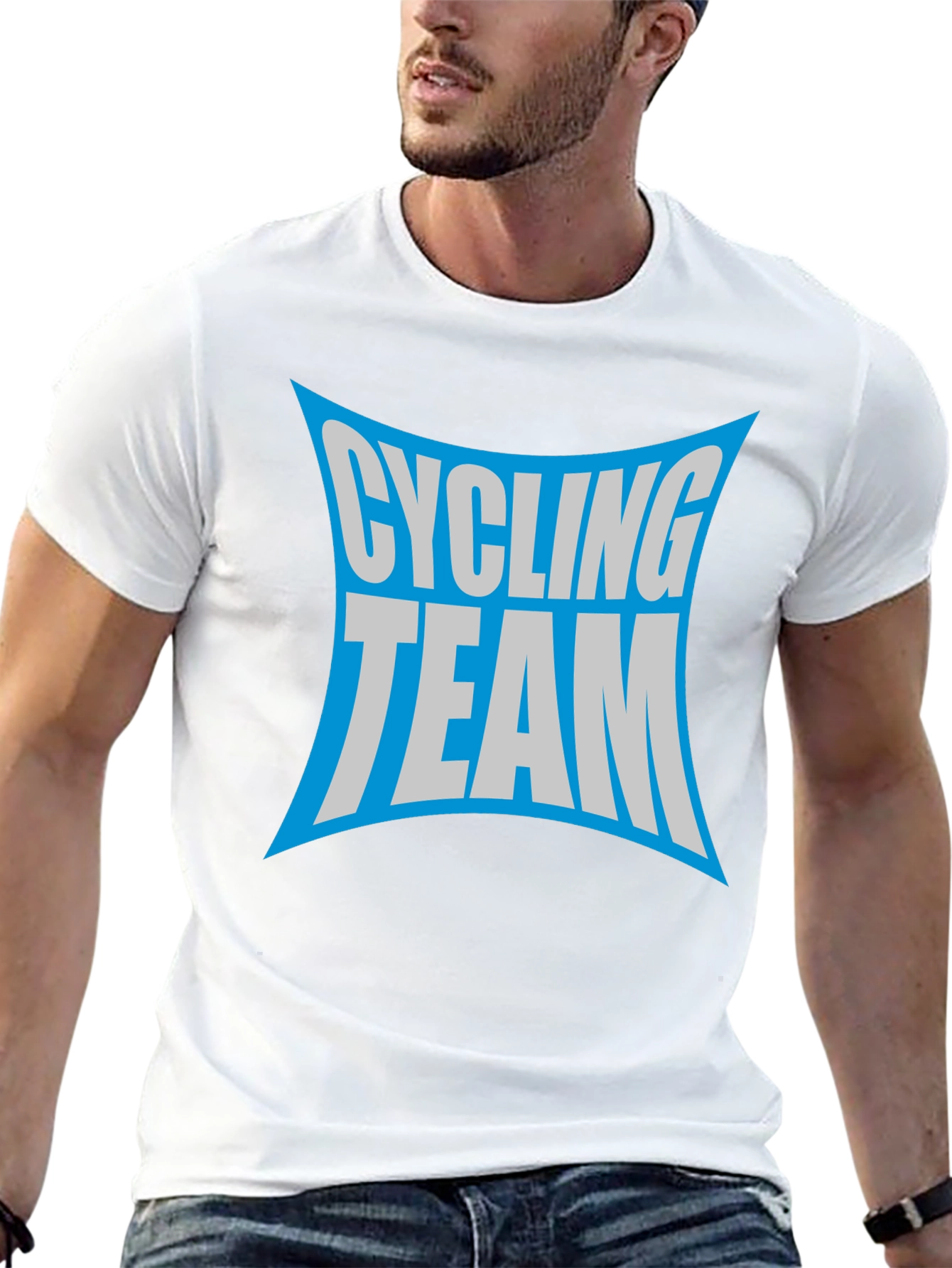 Cycling Team Graphic T-Shirt - Black