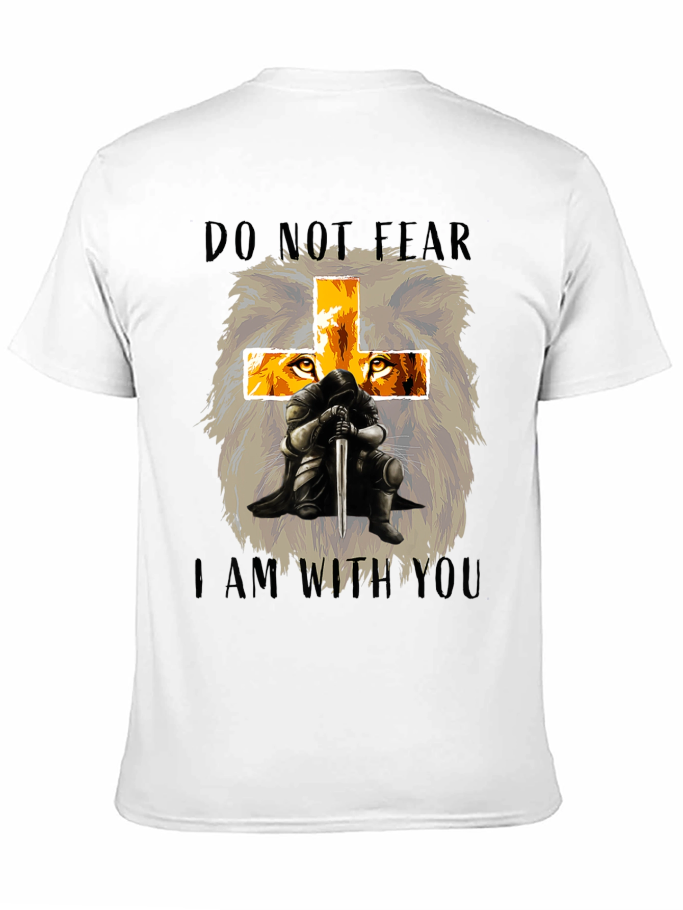 Lion Knight Graphic Tee - Faith Inspired Shirt
