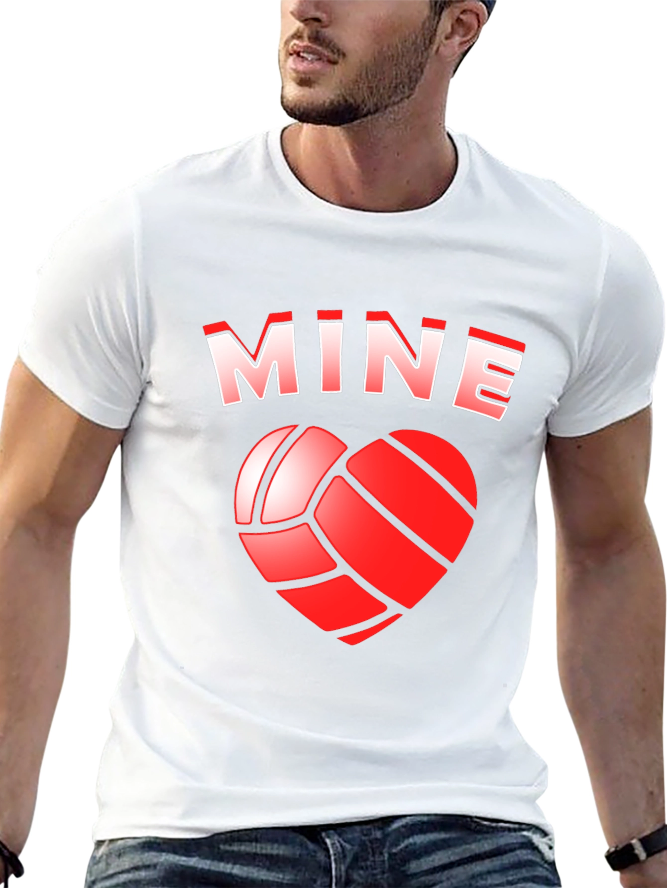Volleyball Heart Valentines Day T-Shirt