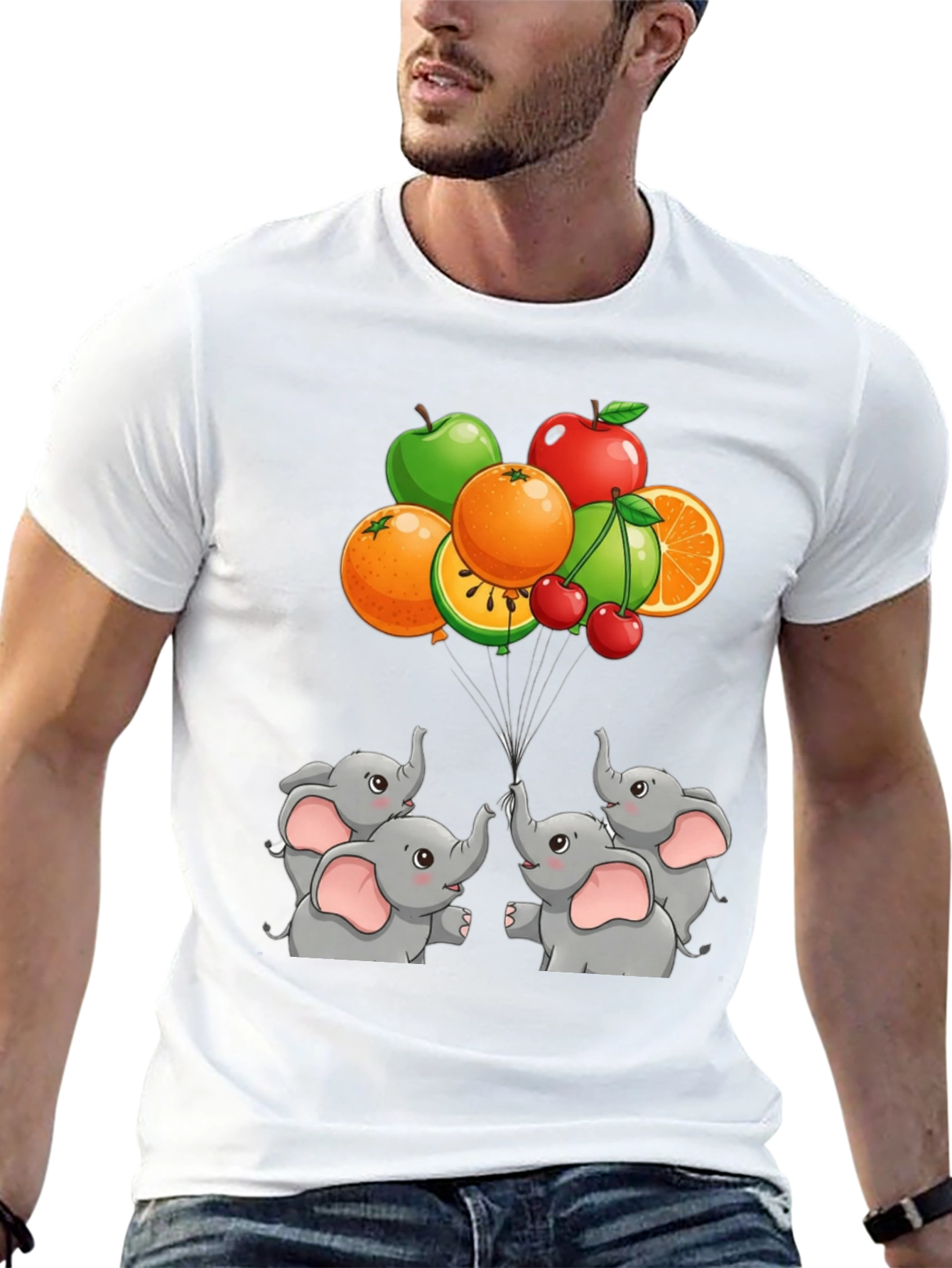Elephant & Fruit Graphic Tee