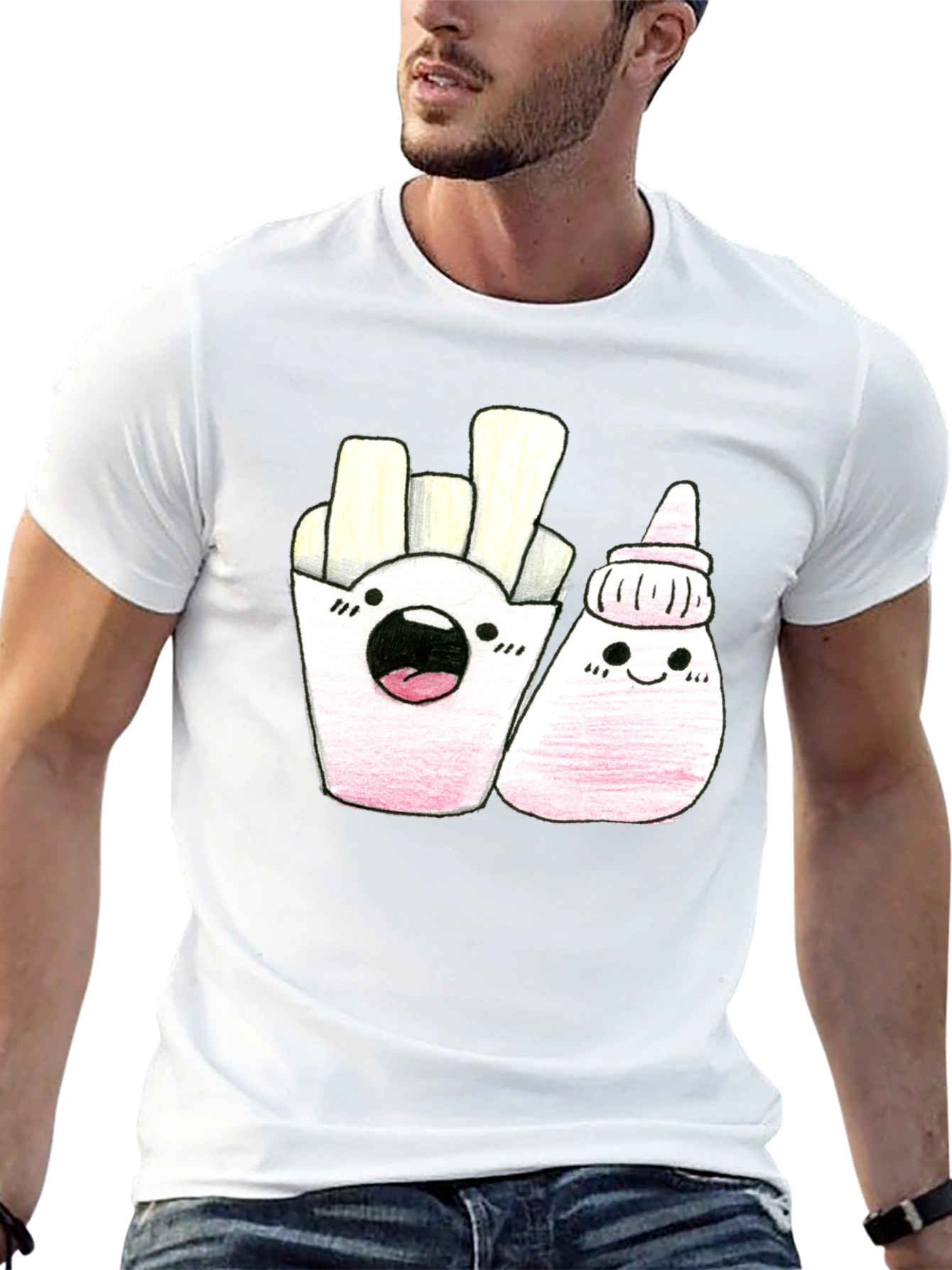 Kawaii Fries & Ketchup Graphic Tee