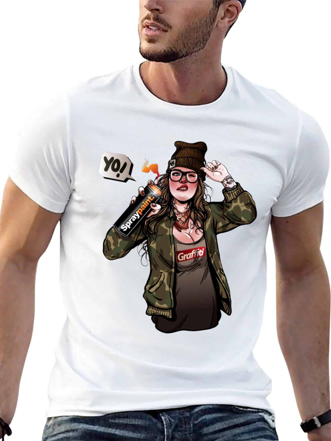 Graffiti Girl T-Shirt - Urban Street Style