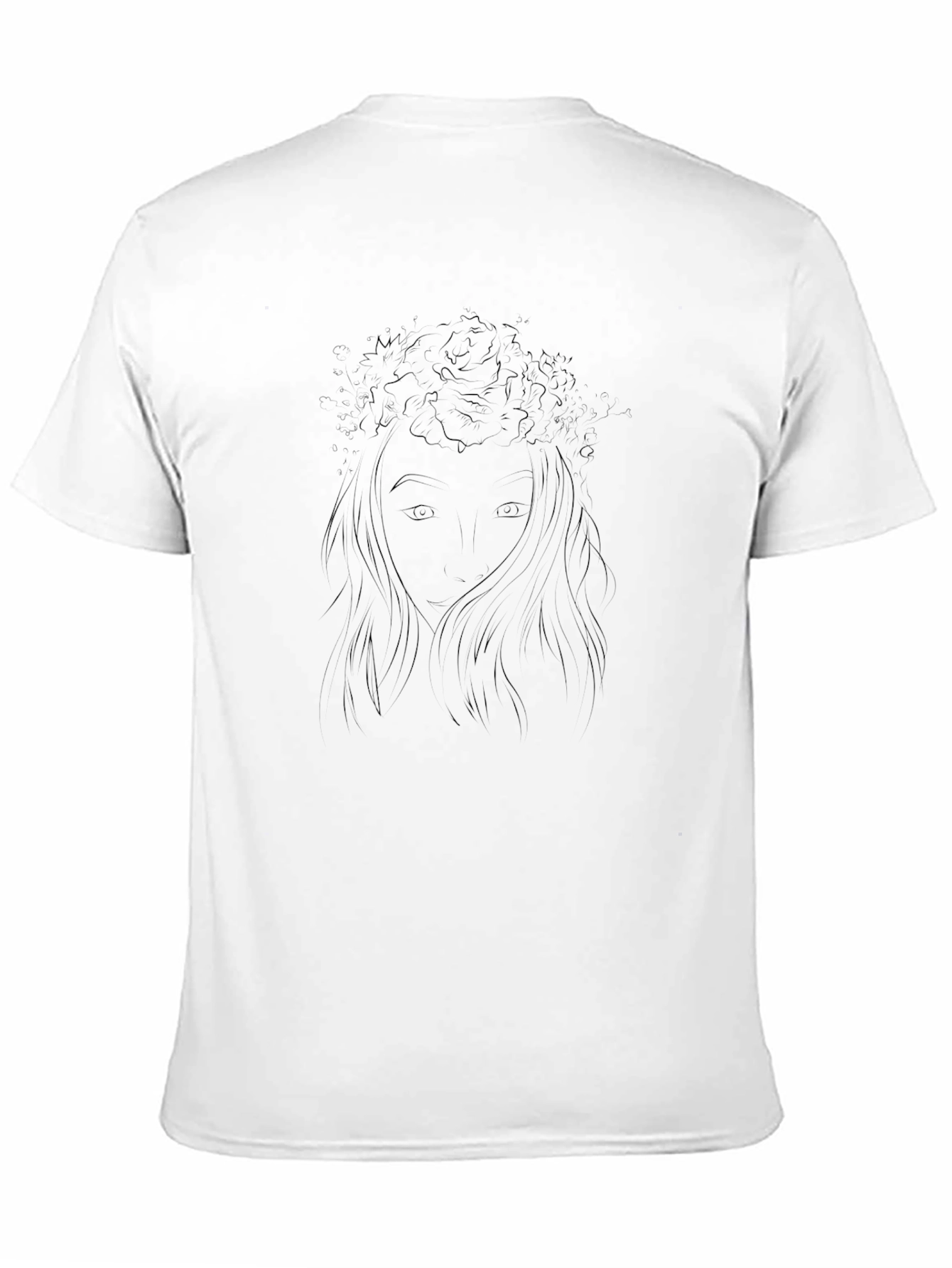 Floral Girl Graphic Tee - Black