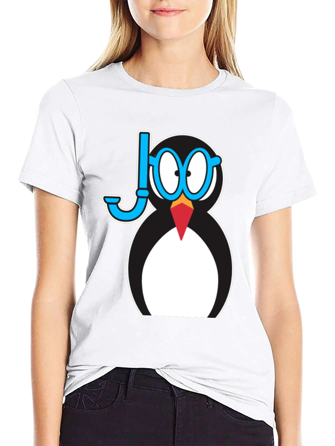 Snorkeling Penguin Graphic T-Shirt - Black