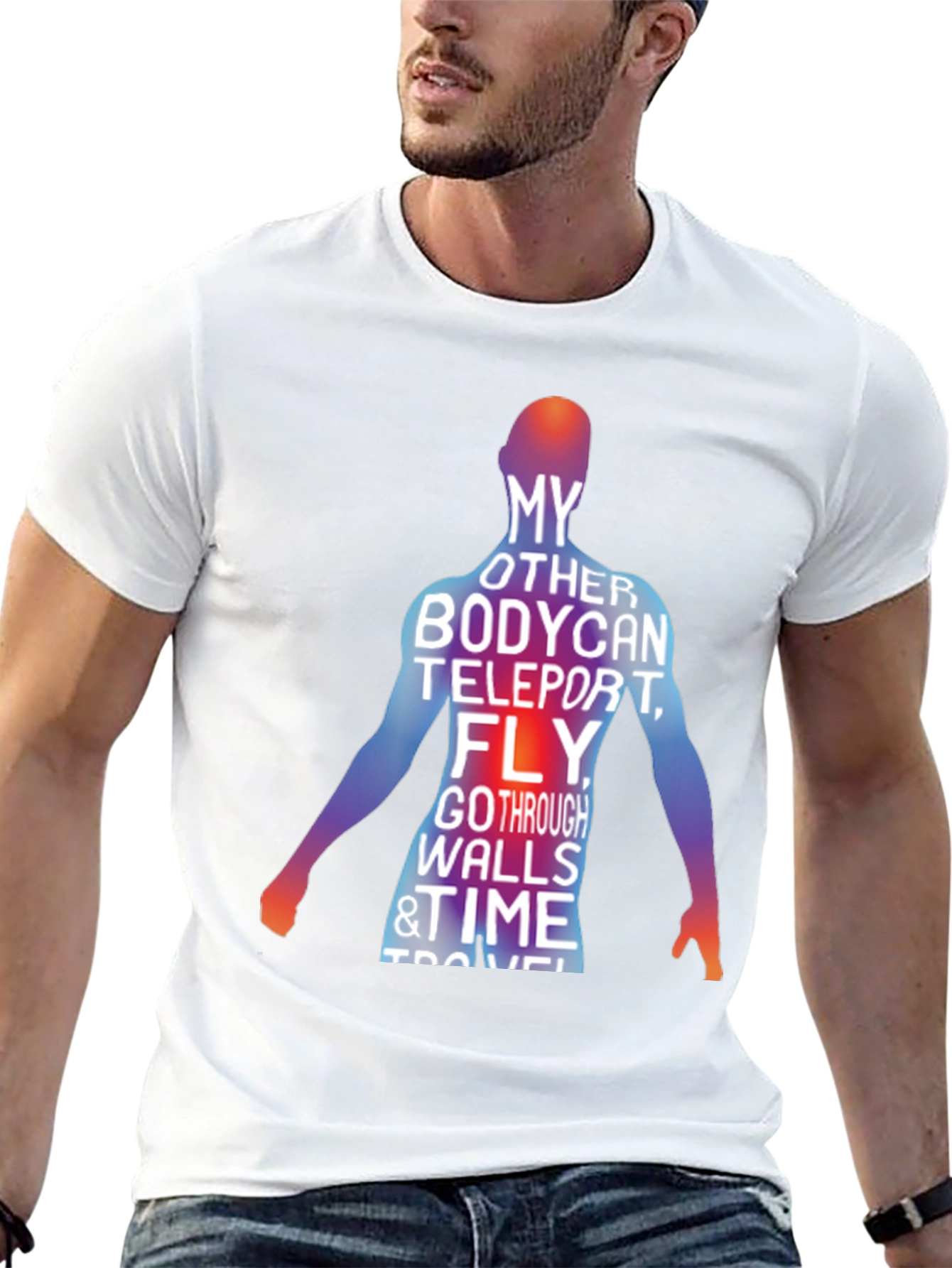 Teleporting Body Mens Graphic Tee