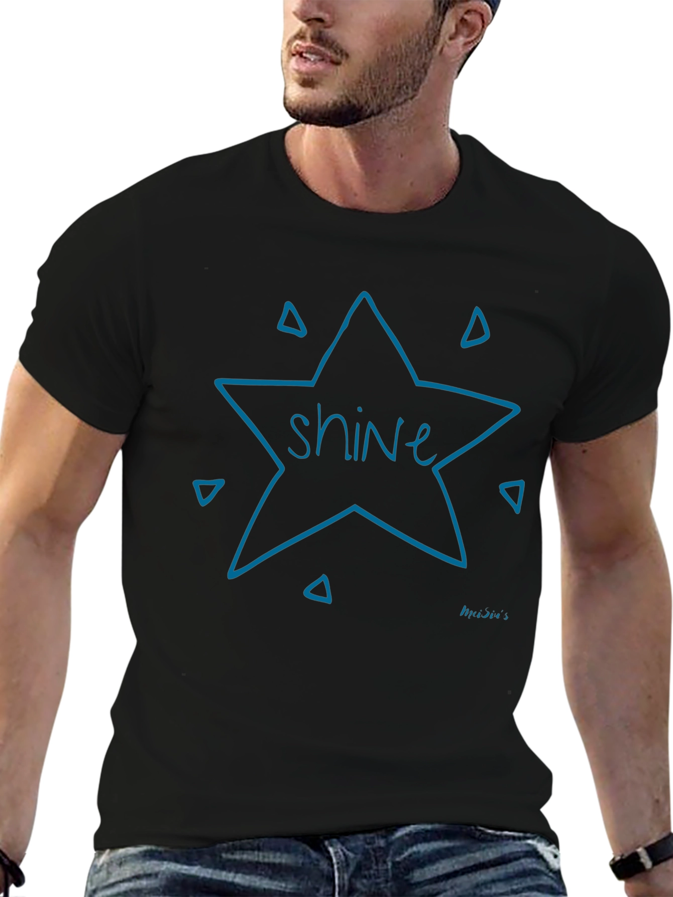 Shine Star Graphic T-Shirt - Black