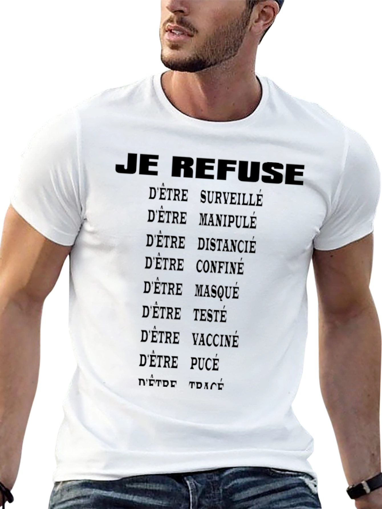 JE REFUSE T-Shirt - Anti-Surveillance & Control Tee