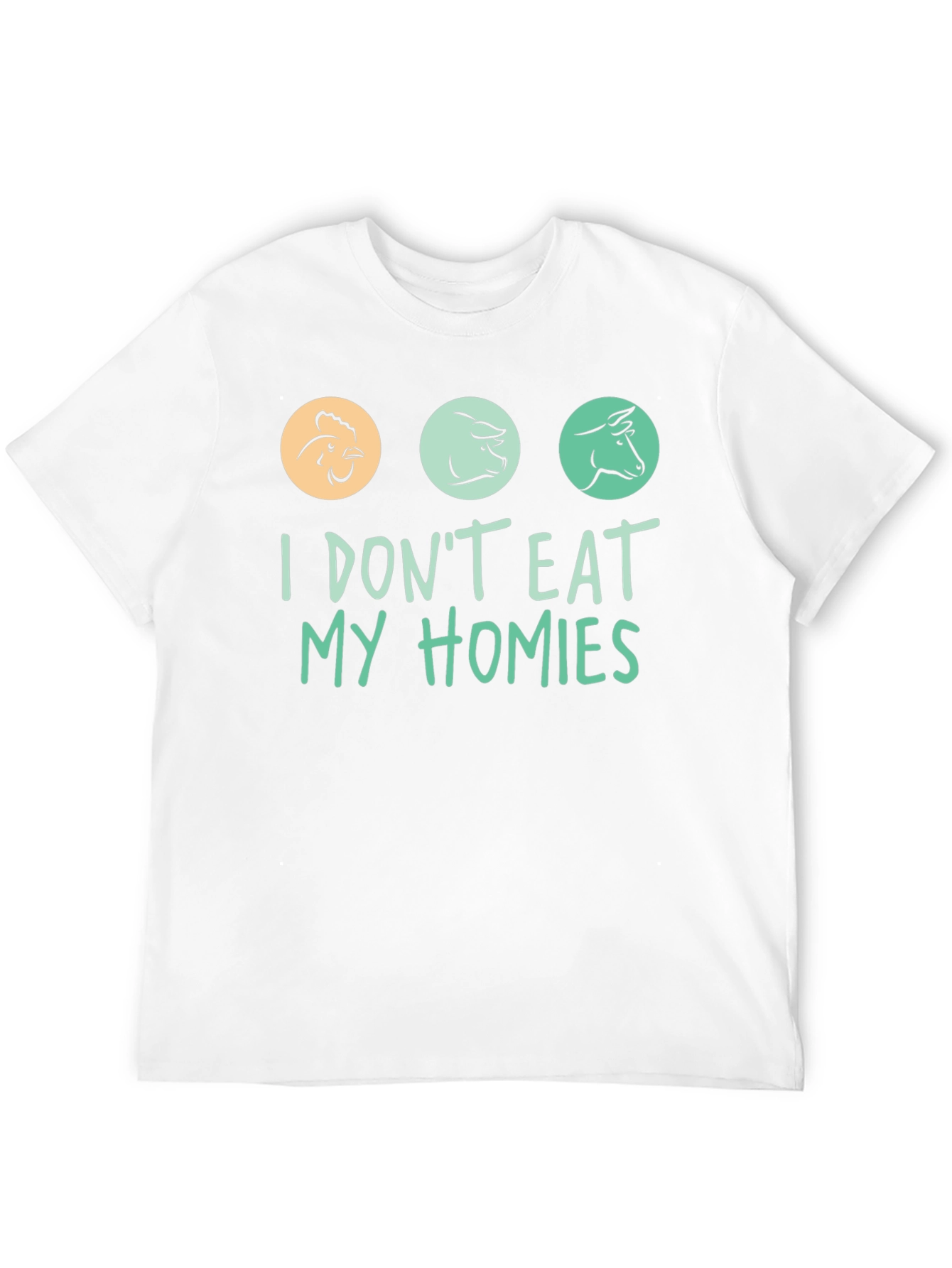 Vegan I Dont Eat My Homies Graphic T-Shirt