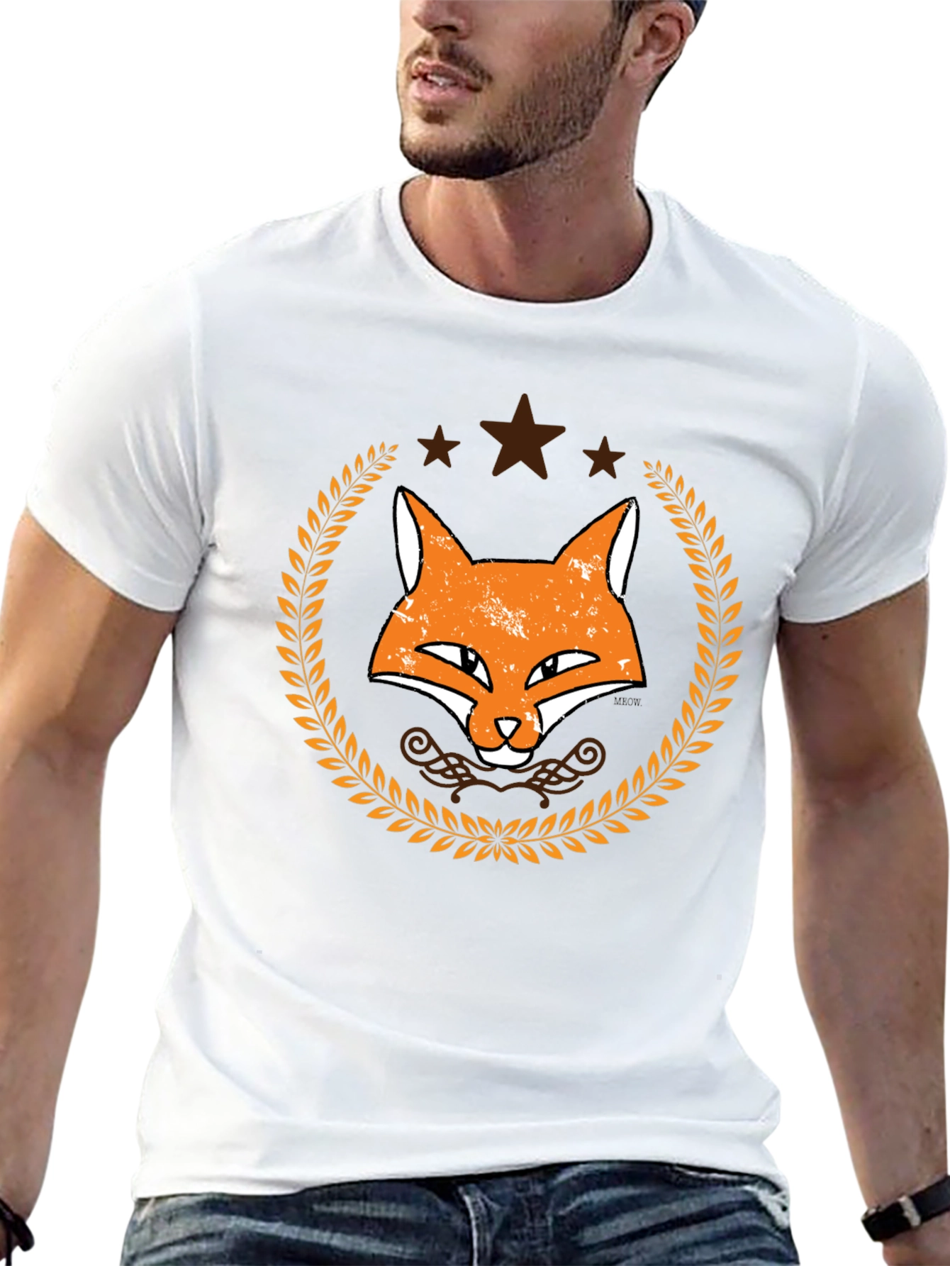 Fox Head Graphic Tee - Stylish & Unique
