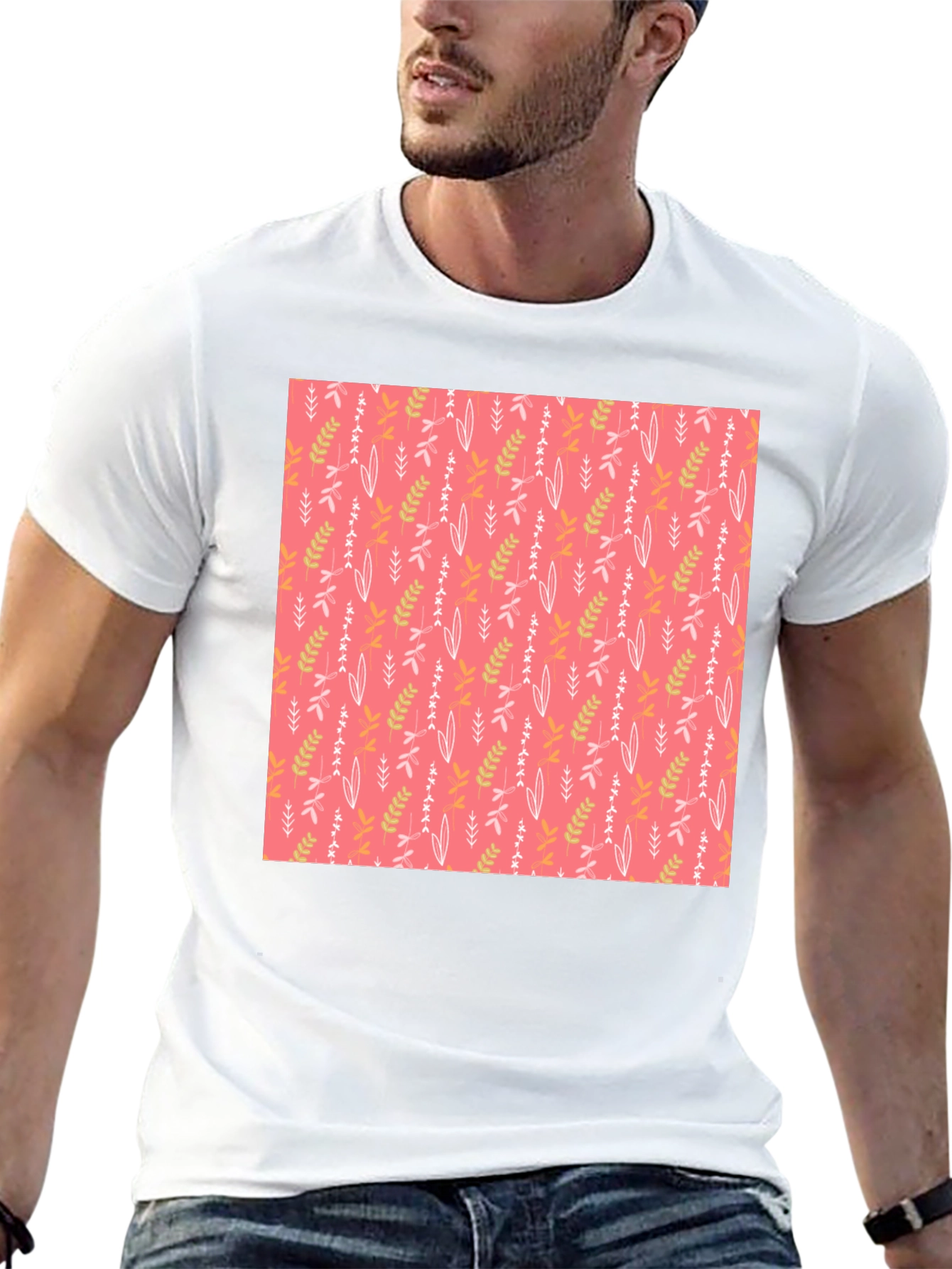 Floral Pattern T-Shirt - Stylish Casual Wear