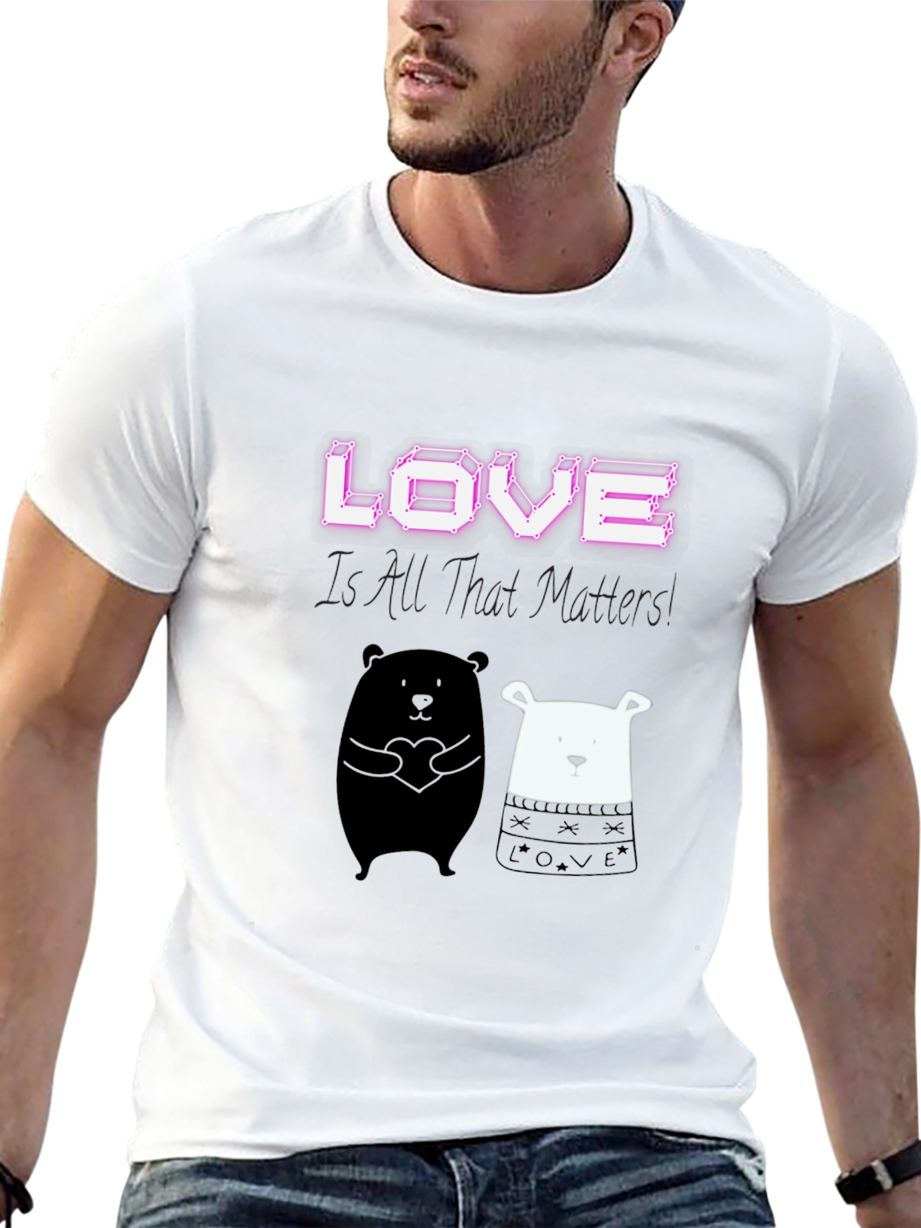 Love Matters Graphic Tee: Black
