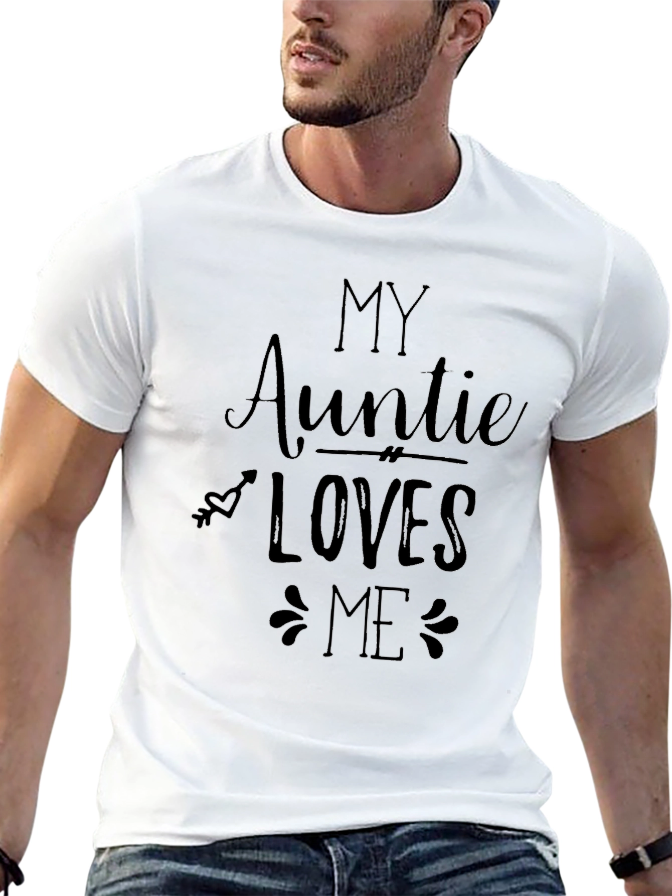 My Auntie Loves Me - Black Graphic T-Shirt