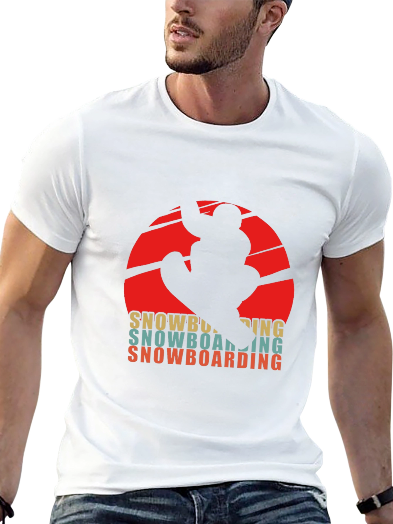 Retro Snowboarding T-Shirt - Winter Sports Graphic Tee