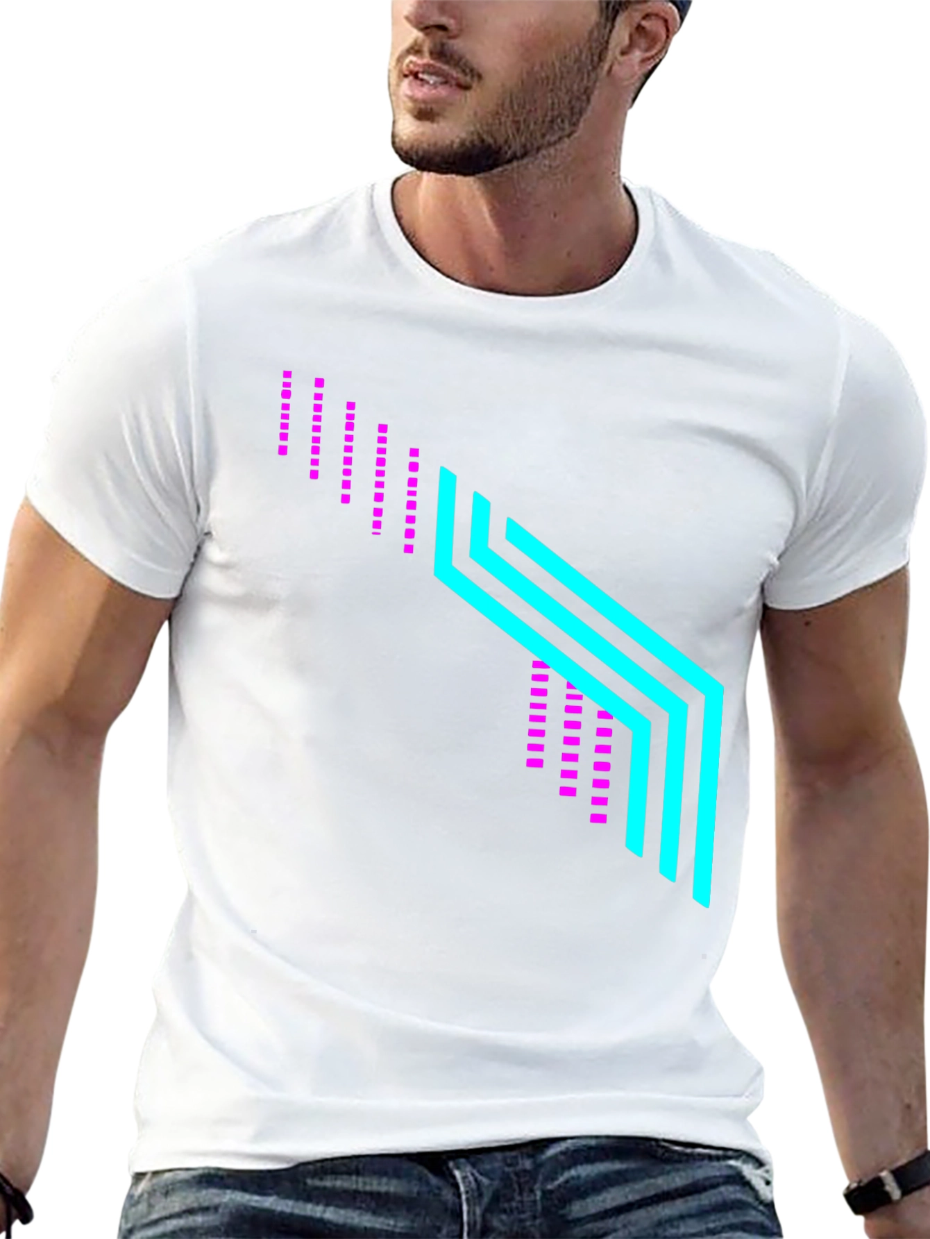Neon Graphic Black T-Shirt