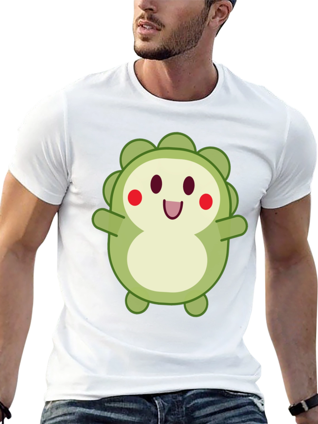Cute Cartoon Character T-Shirt - Black