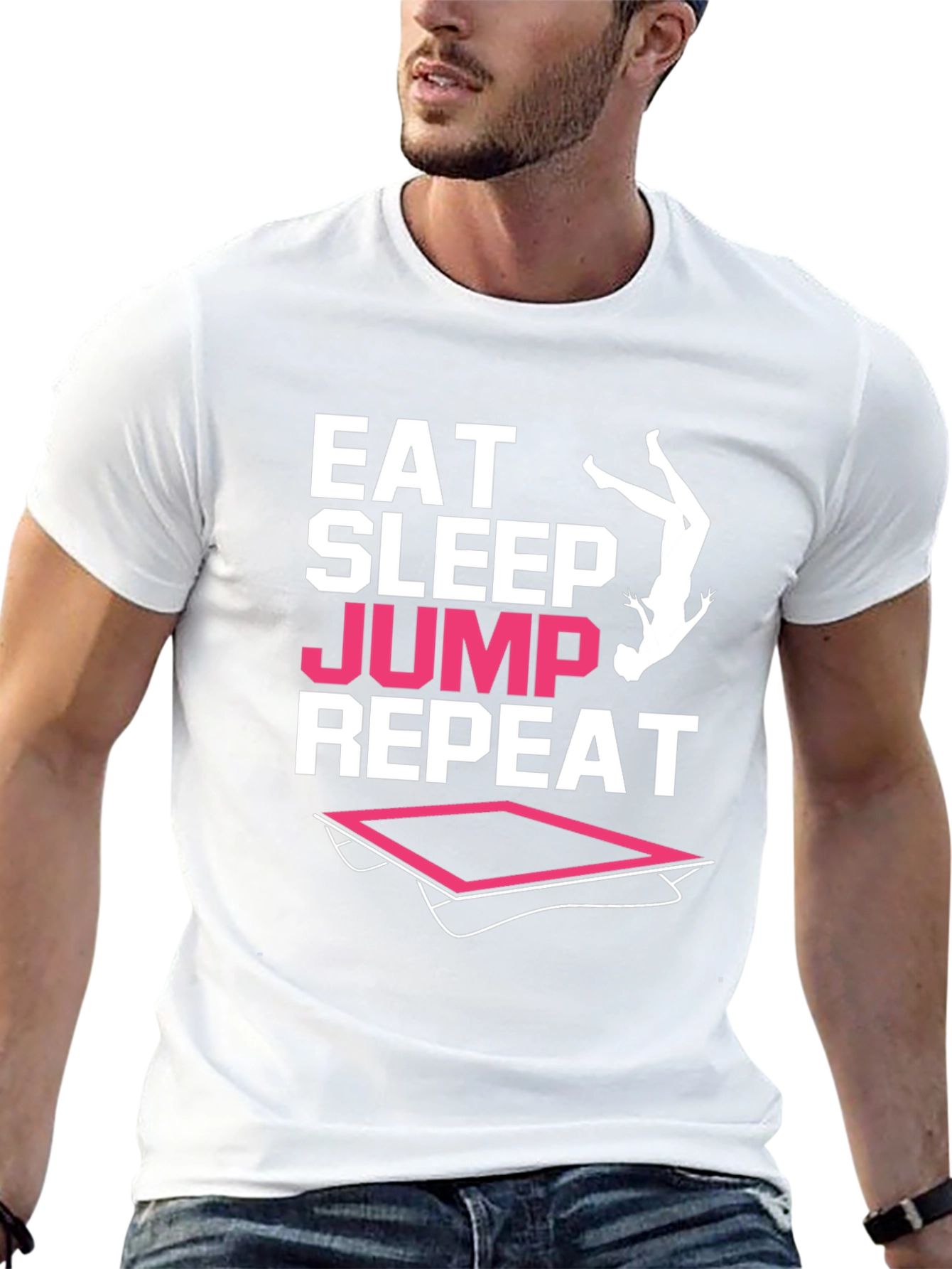 Eat Sleep Jump Repeat Black T-Shirt