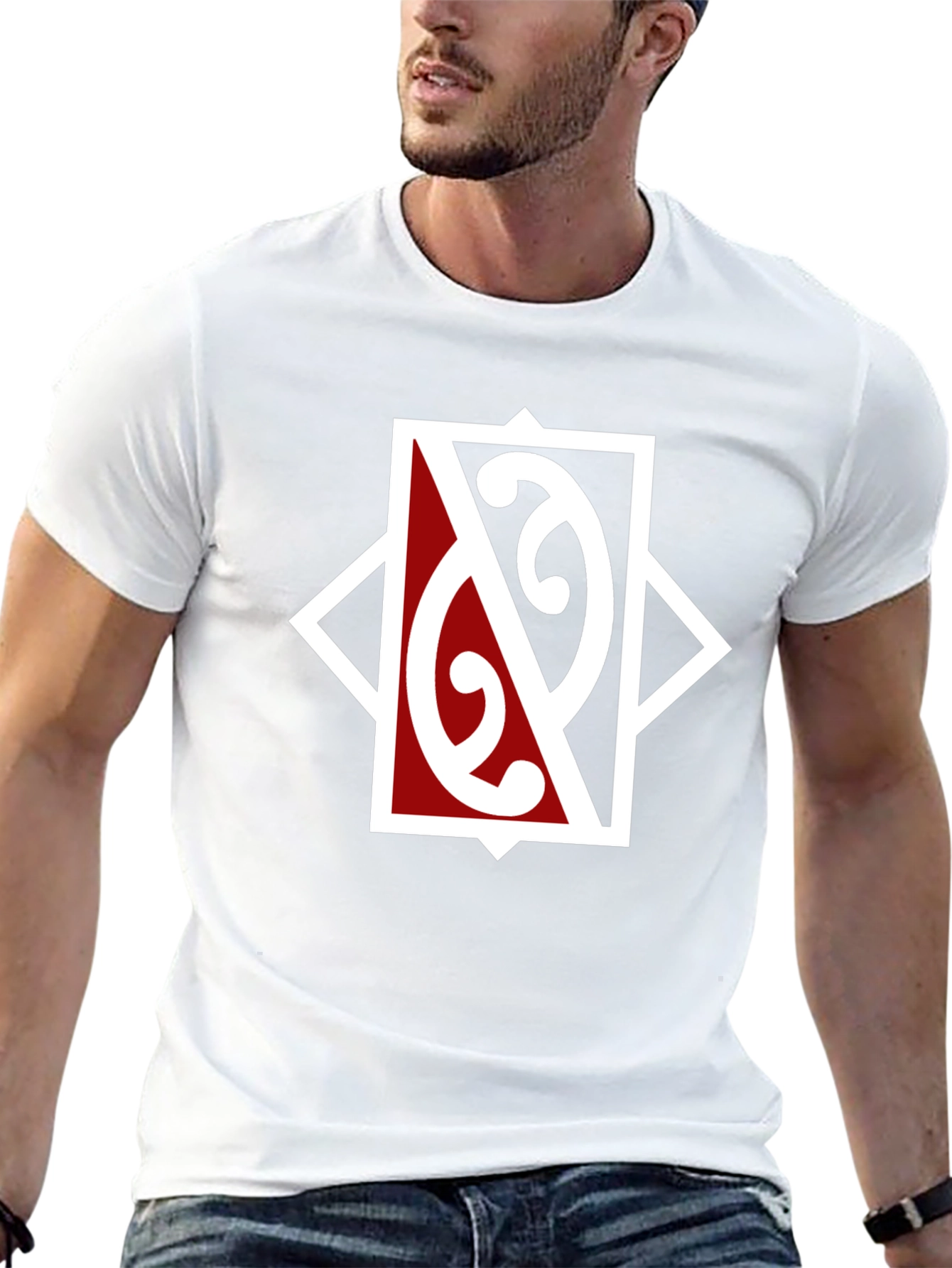 Maori Style Graphic Tee - Black Cotton Shirt